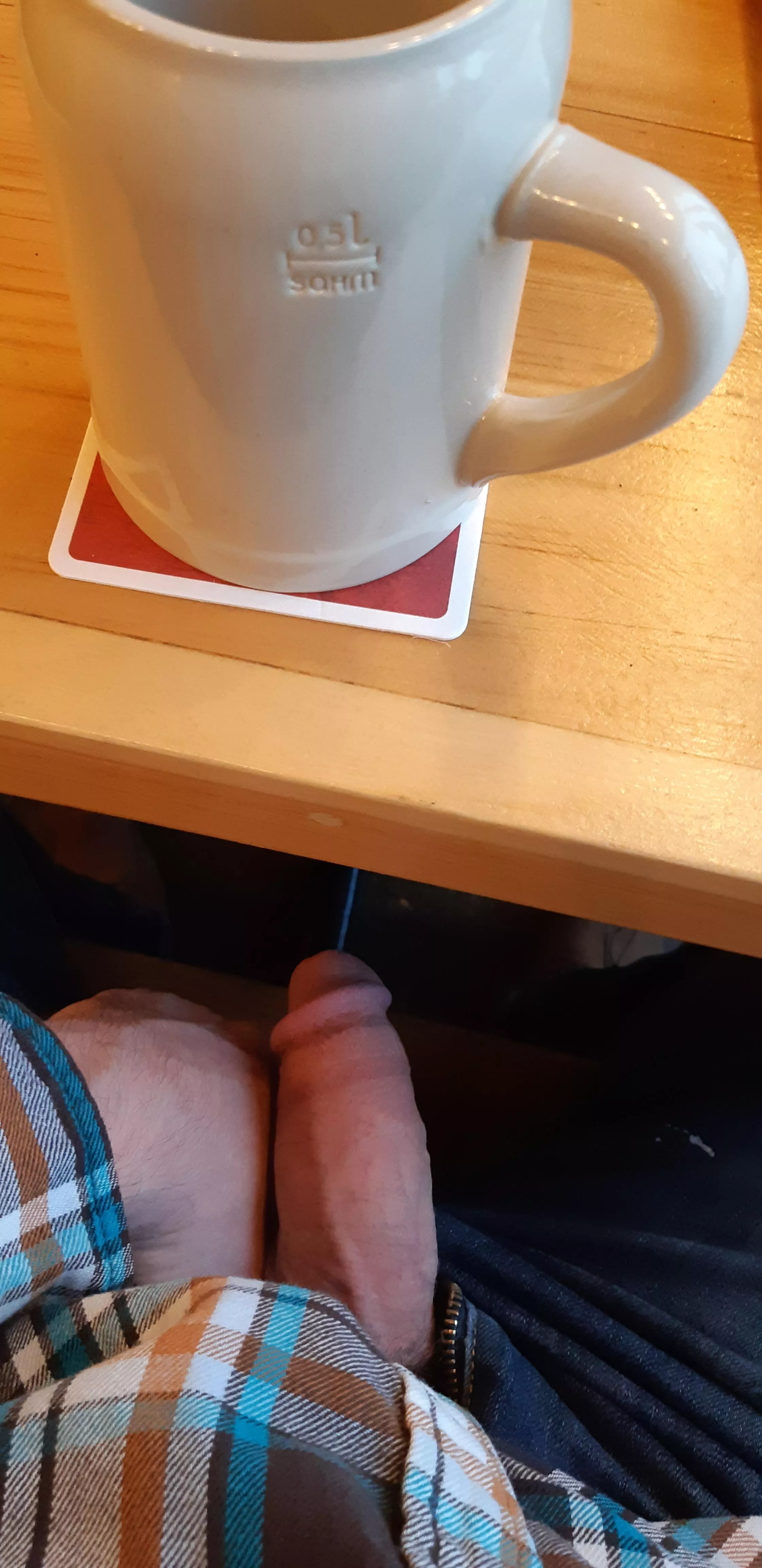 Too my penis out at the pub table. Kinda hope someone saw... posted by throwaweh01