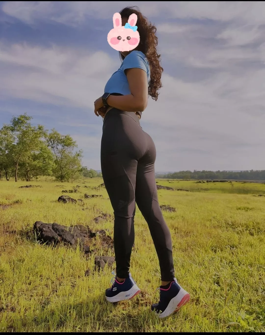 Too shy to show face, but not my ass in yoga pants. posted by datbrownchicka