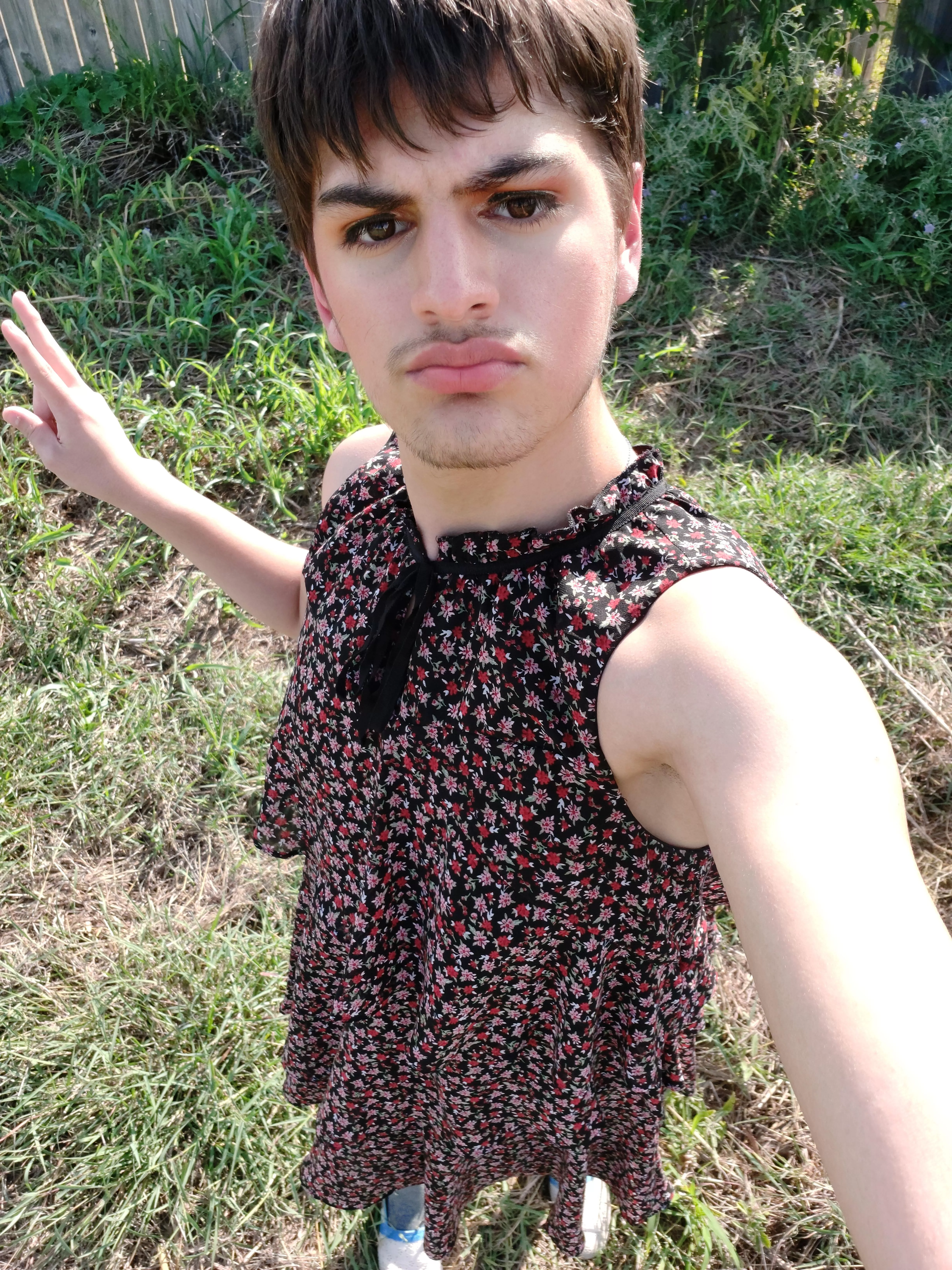 Took a picture of me wearing a dress outside posted by Kristian_Uzamaki