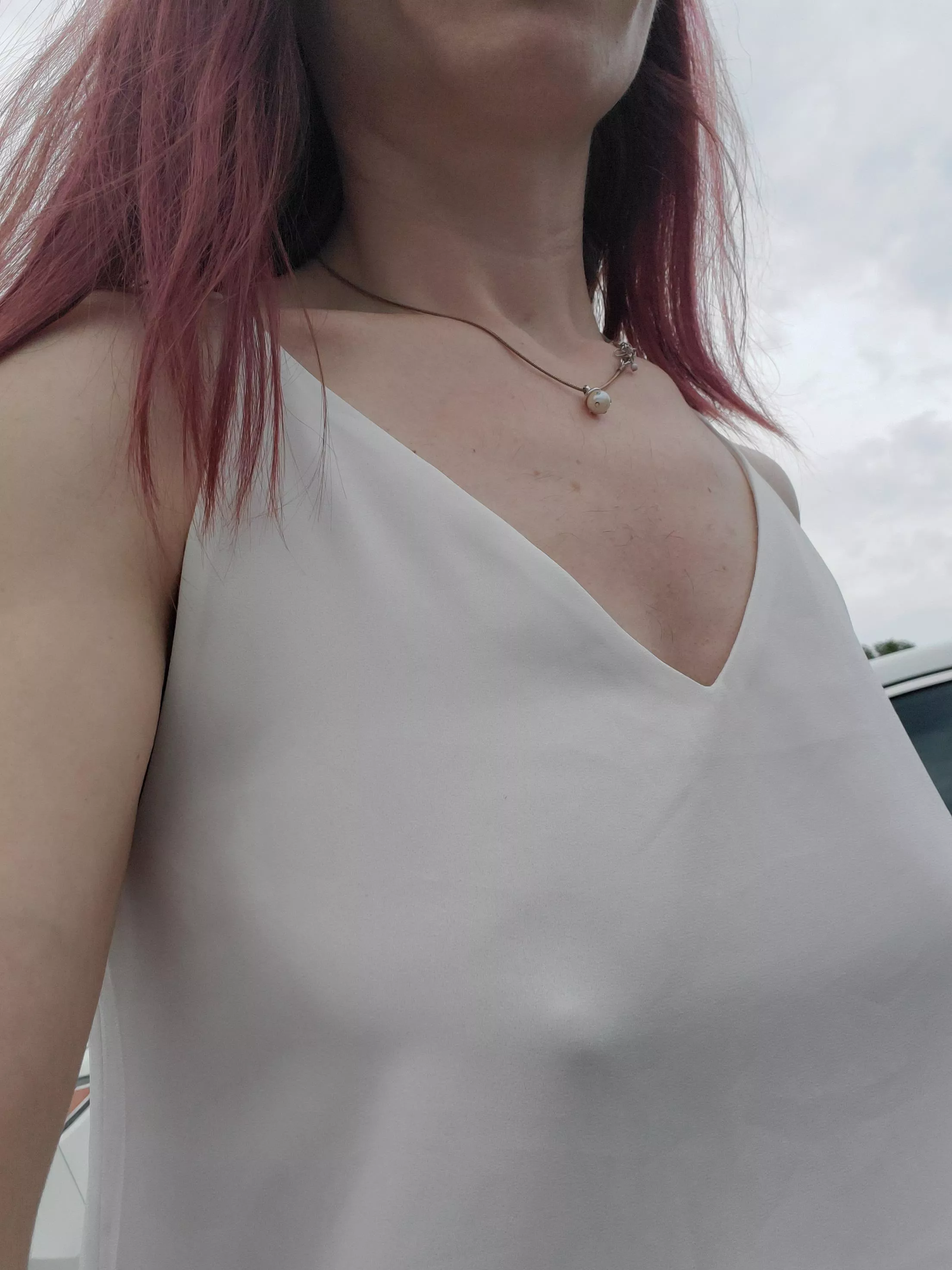 Took a quick boob selfie after dropping the the kids off posted by nerdylittleplaything