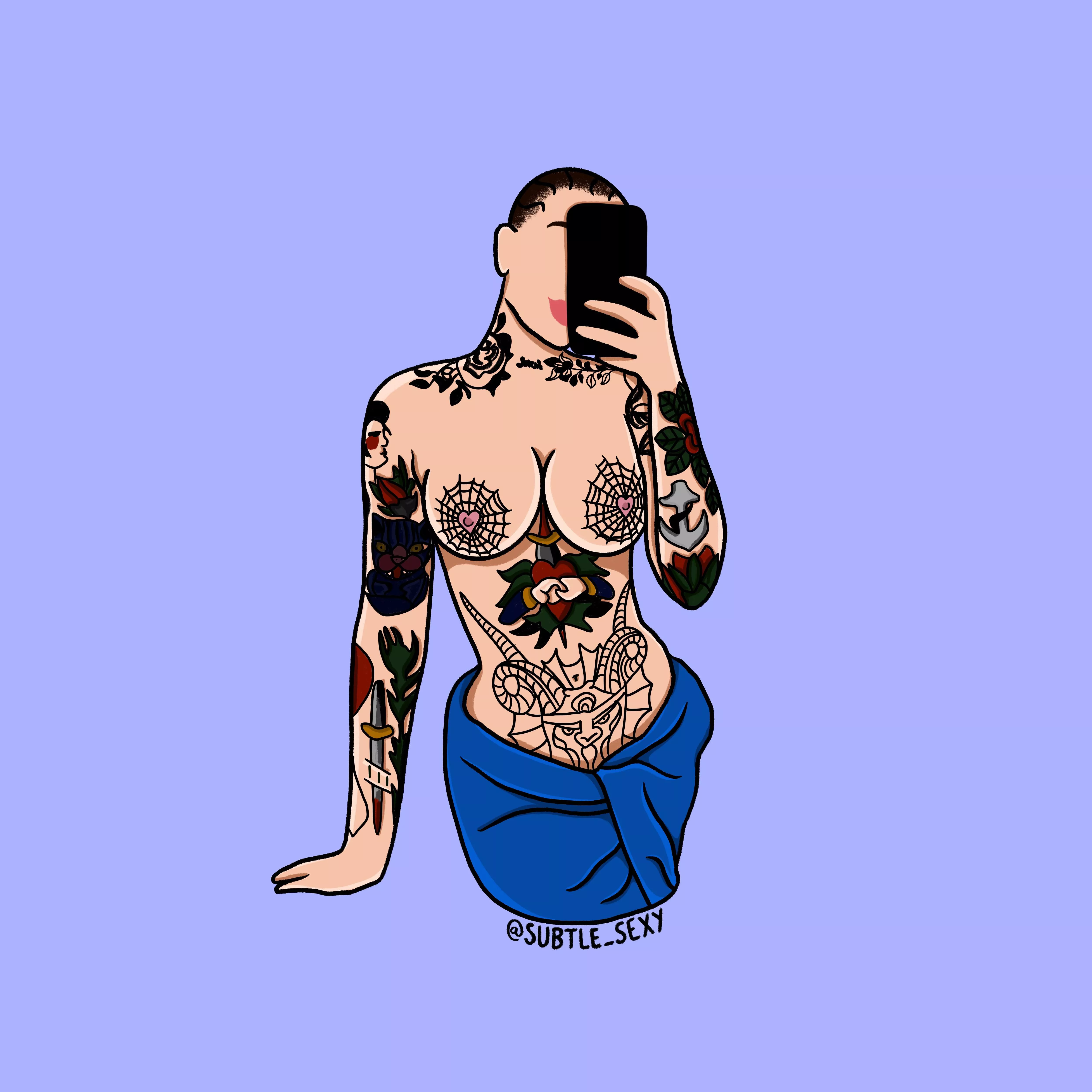 towel & tattoos / by me posted by subtlesexy