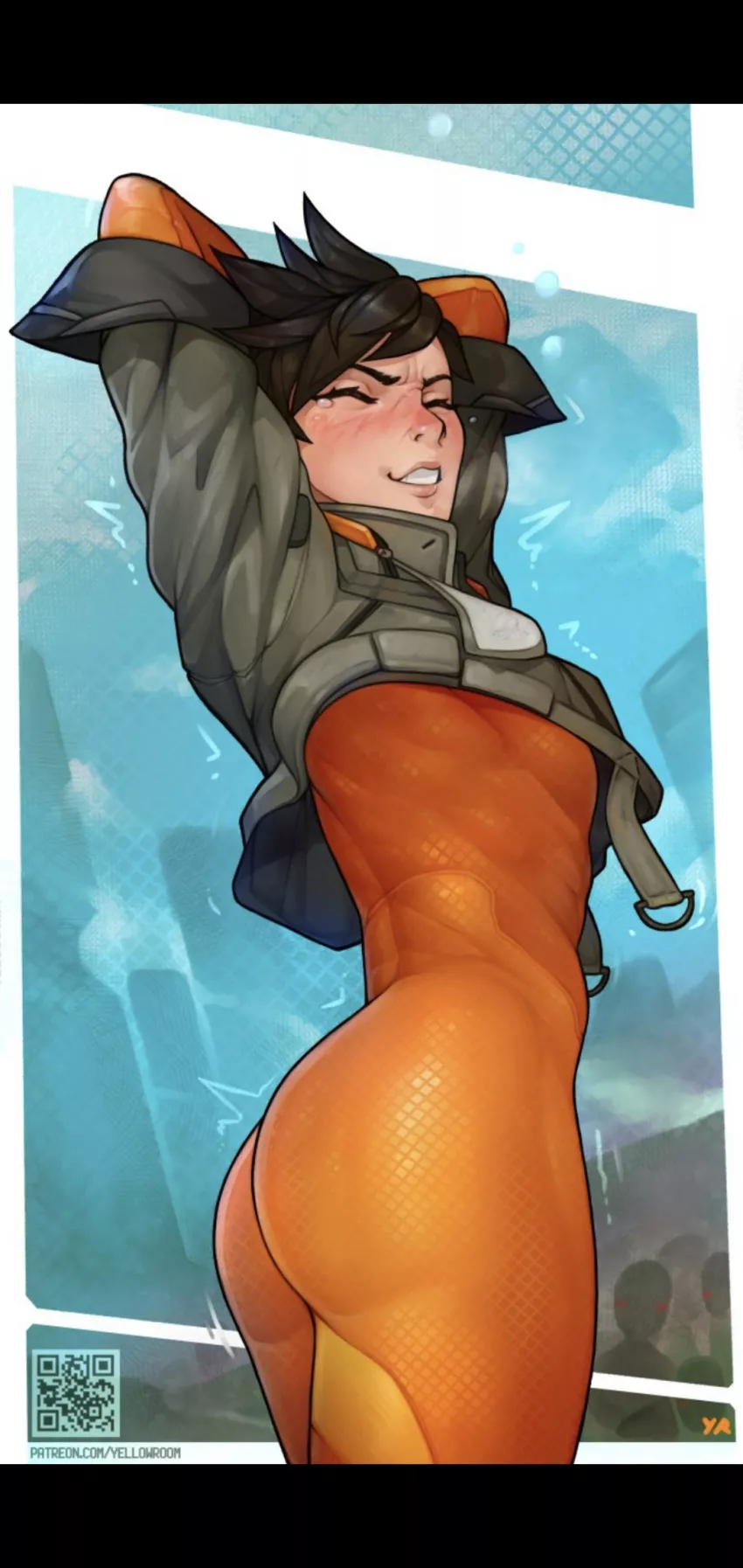 tracer isn't the only one who likes her new suit posted by Horizon_is_mommy