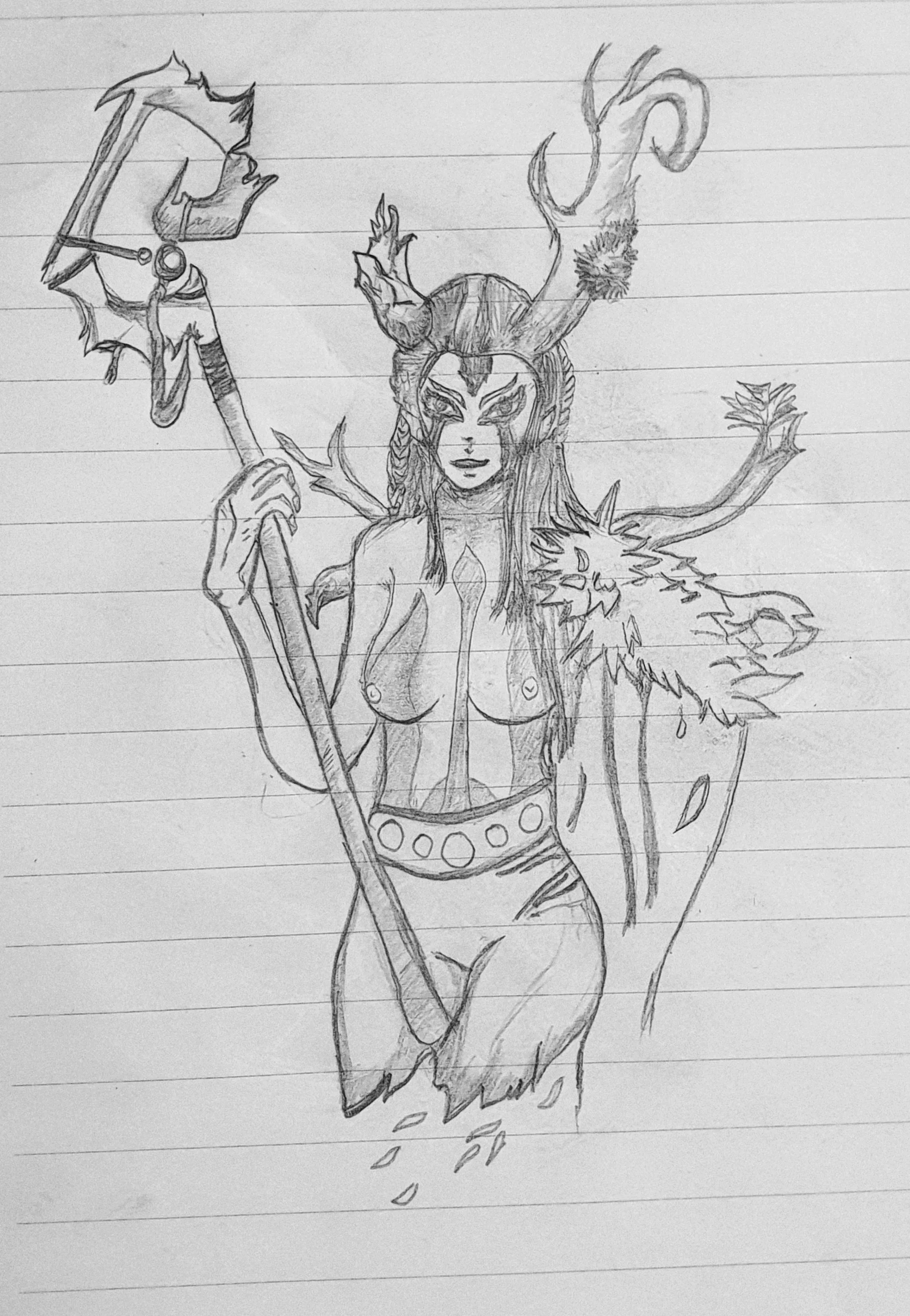 Tried my hand in drawing female nature's prophet posted by LiquidXkaze