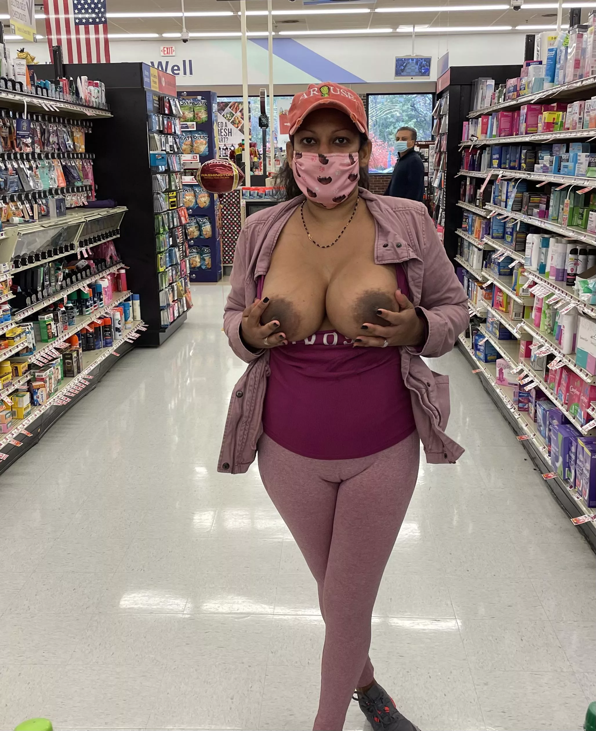 Trini wife sharing her huge tits with shoppers! posted by ganda2021