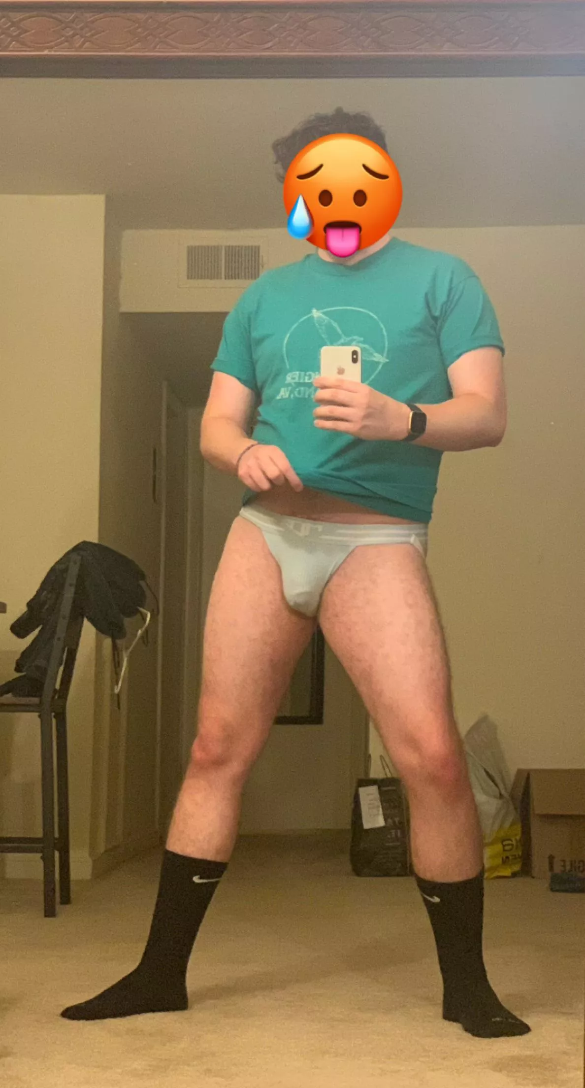 trying on a new jock strap. think anyone will notice?? posted by jjjjtttt1212