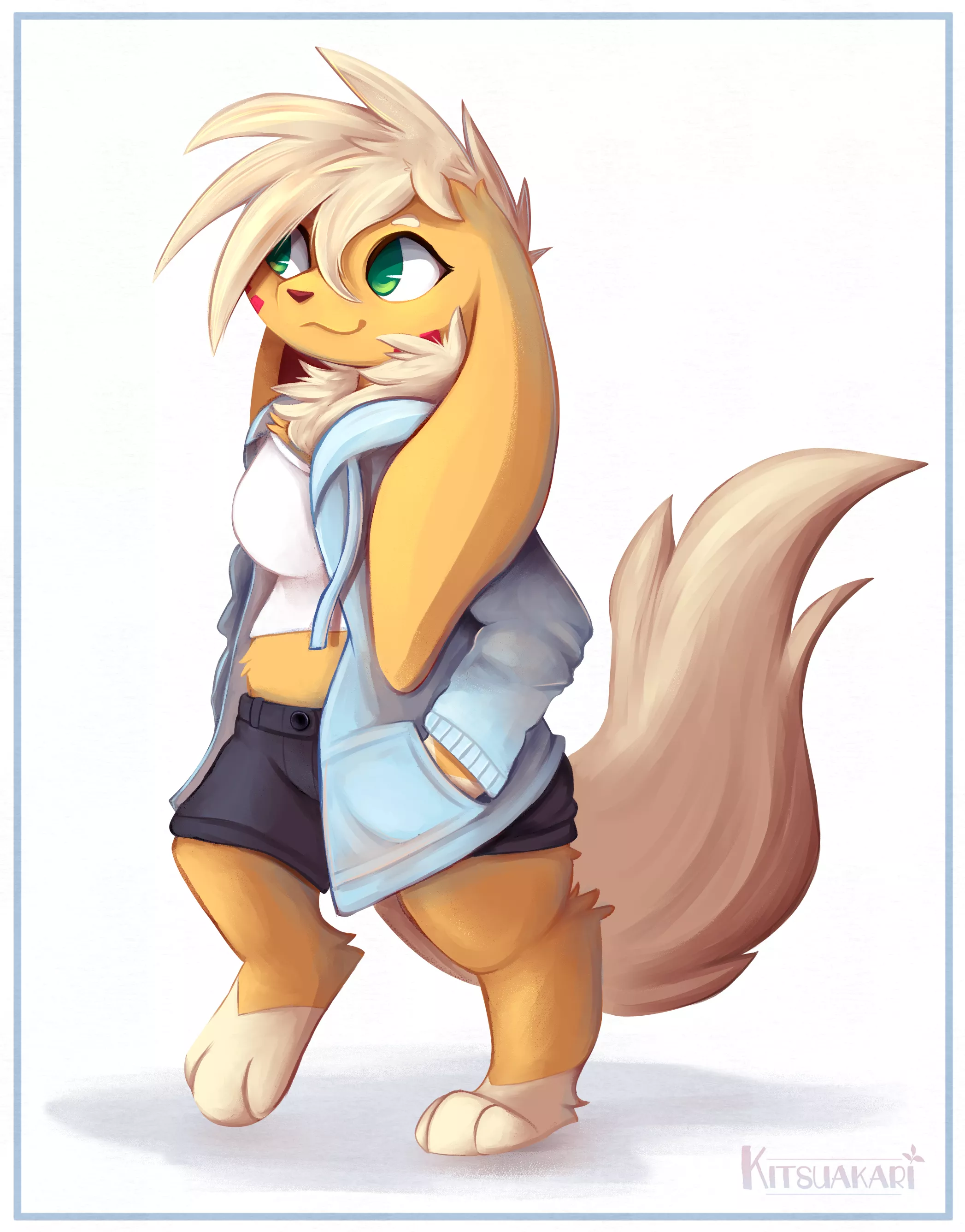 Trying on a new outfit~ [art by me] posted by kitsuakari