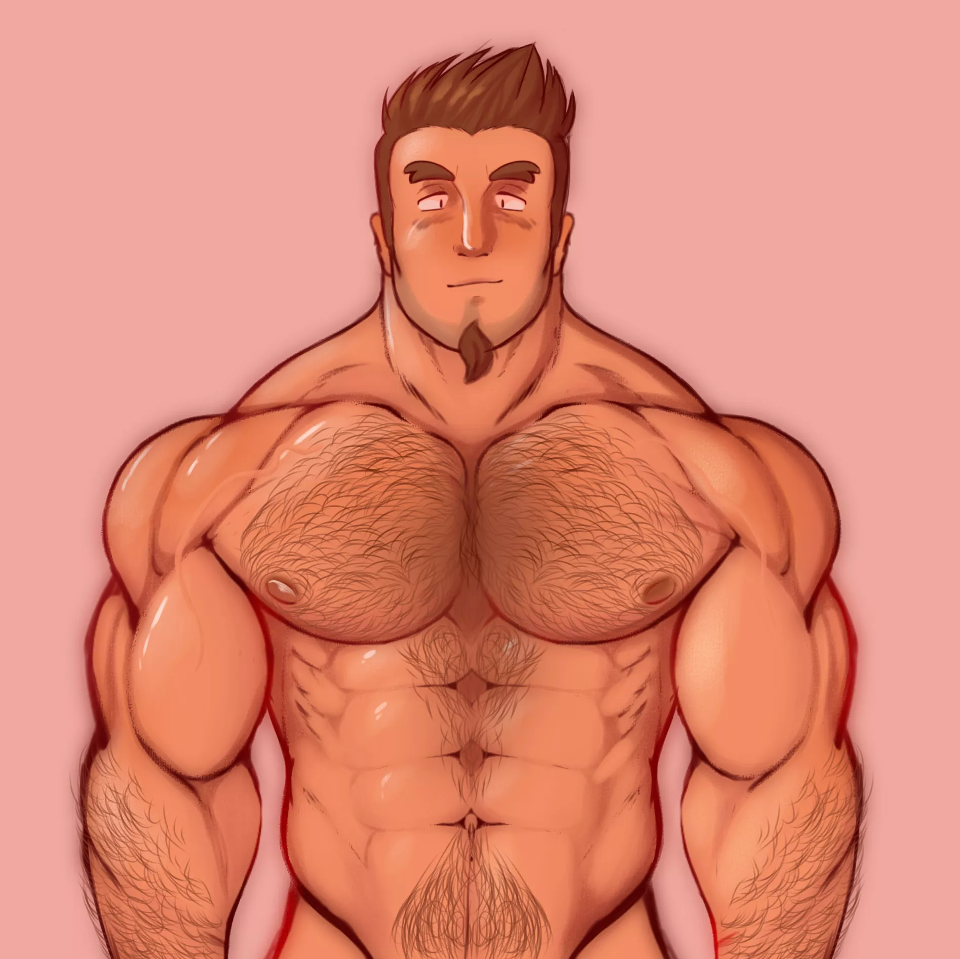 trying to improve my bara style, i hated the color but loving the shape of the face. criticism is always welcome posted by PBLNsfw