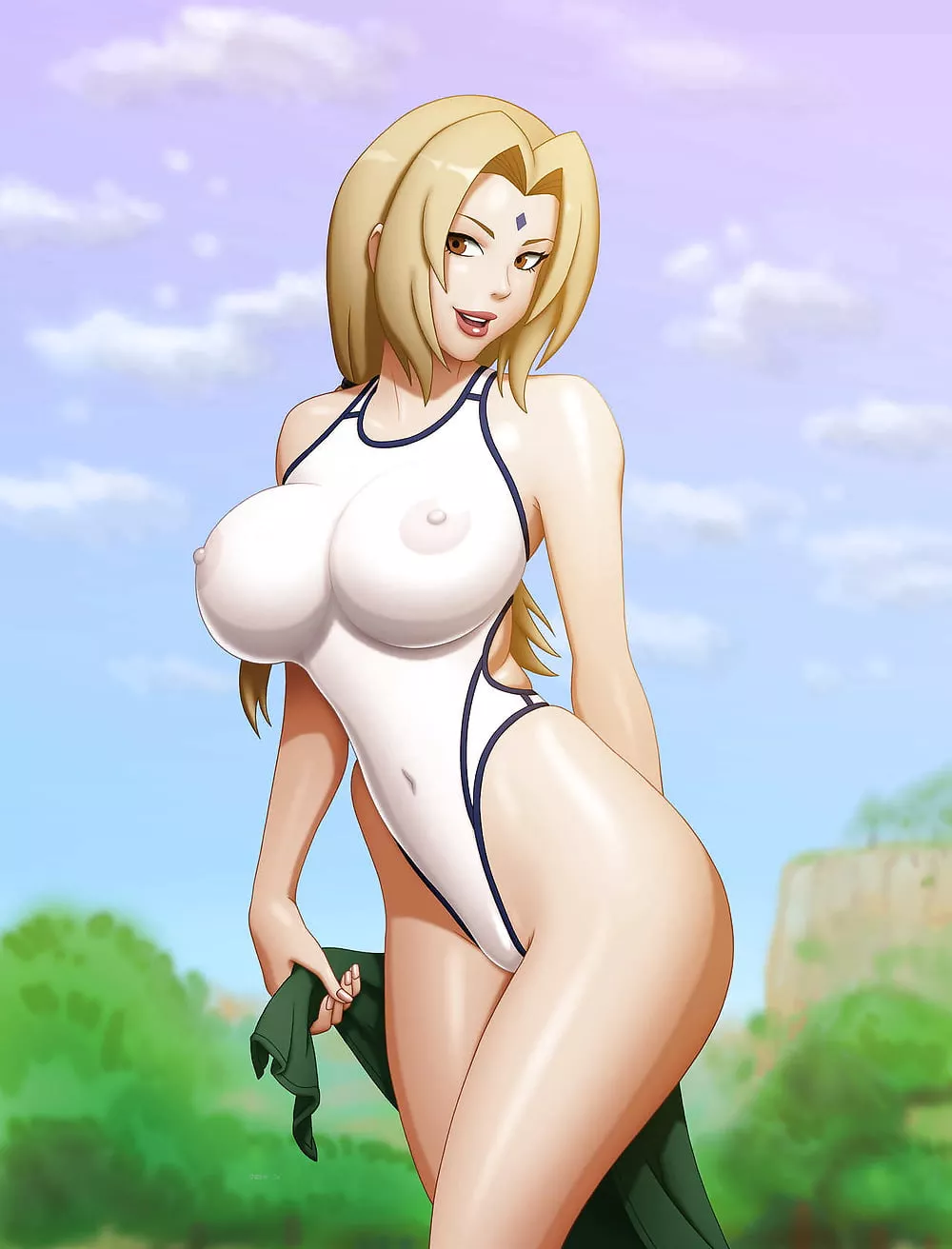 Tsunade in her new swimming suit posted by wsfn_backwards