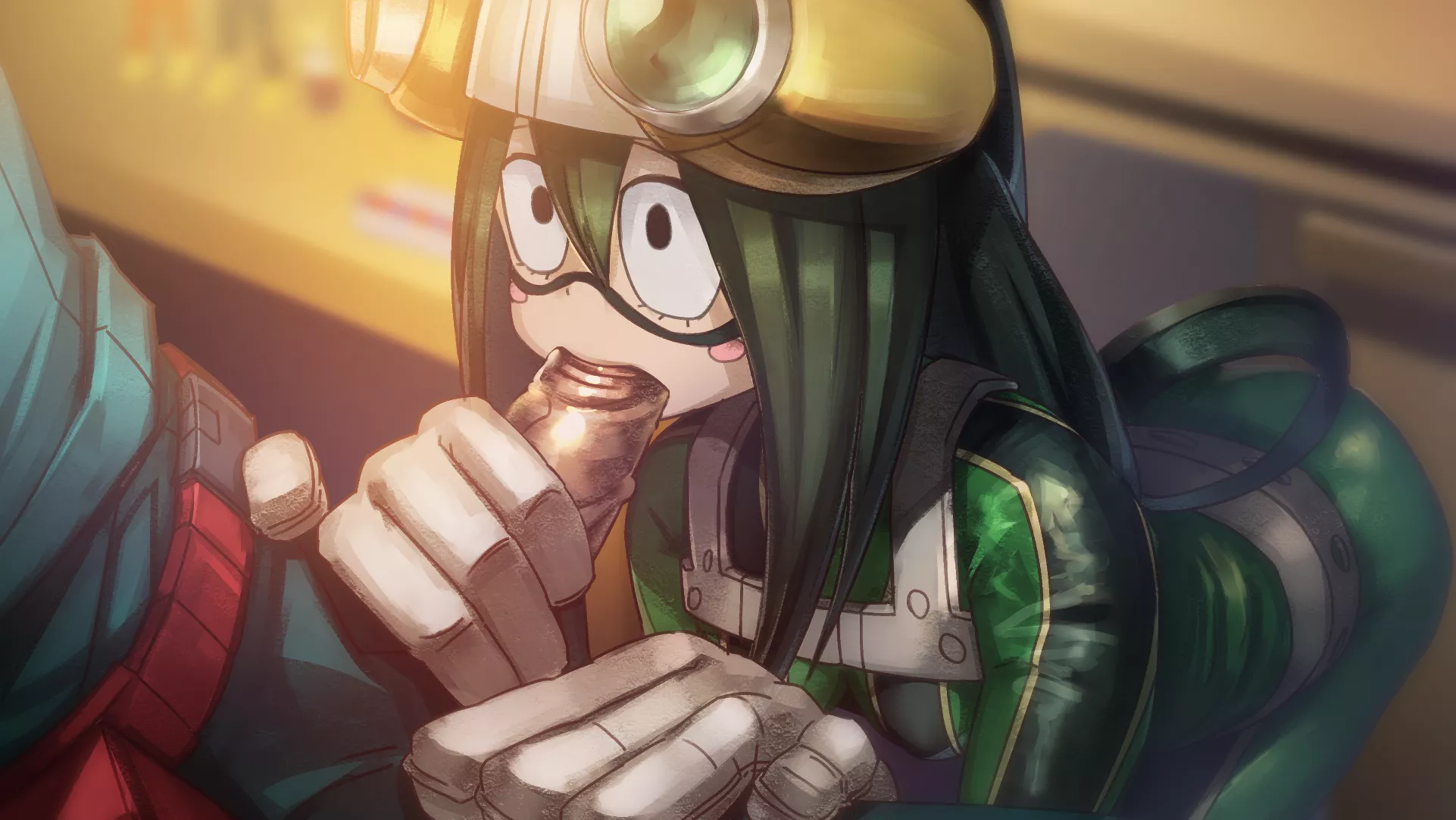 Tsuyu sucking Deku off [Shibayama Mofu] posted by AnotherHellCheese