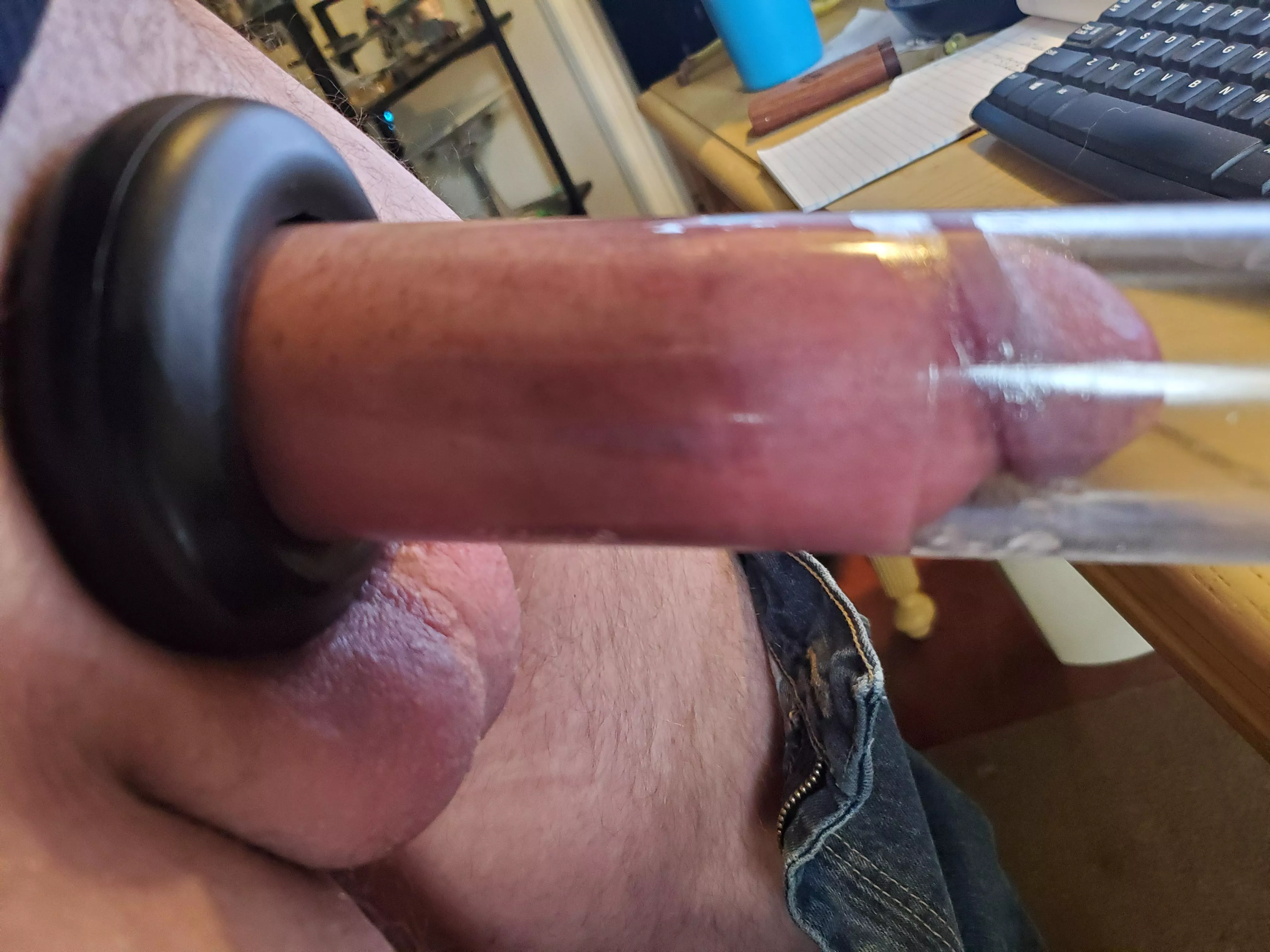 Tuesday WFH pump with coffee. I they only knew how many meetings I attend pumping my cock posted by MidwestITgeek