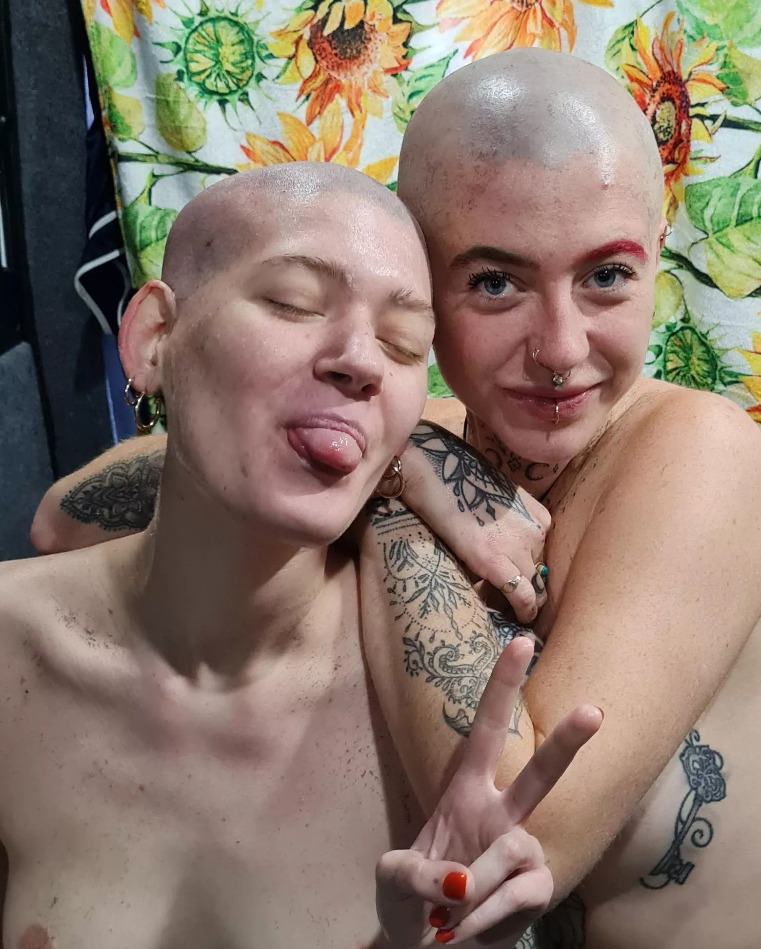 Two bald babies after smooth shaving each other.. oh the fun we had 😏 posted by electricambrose