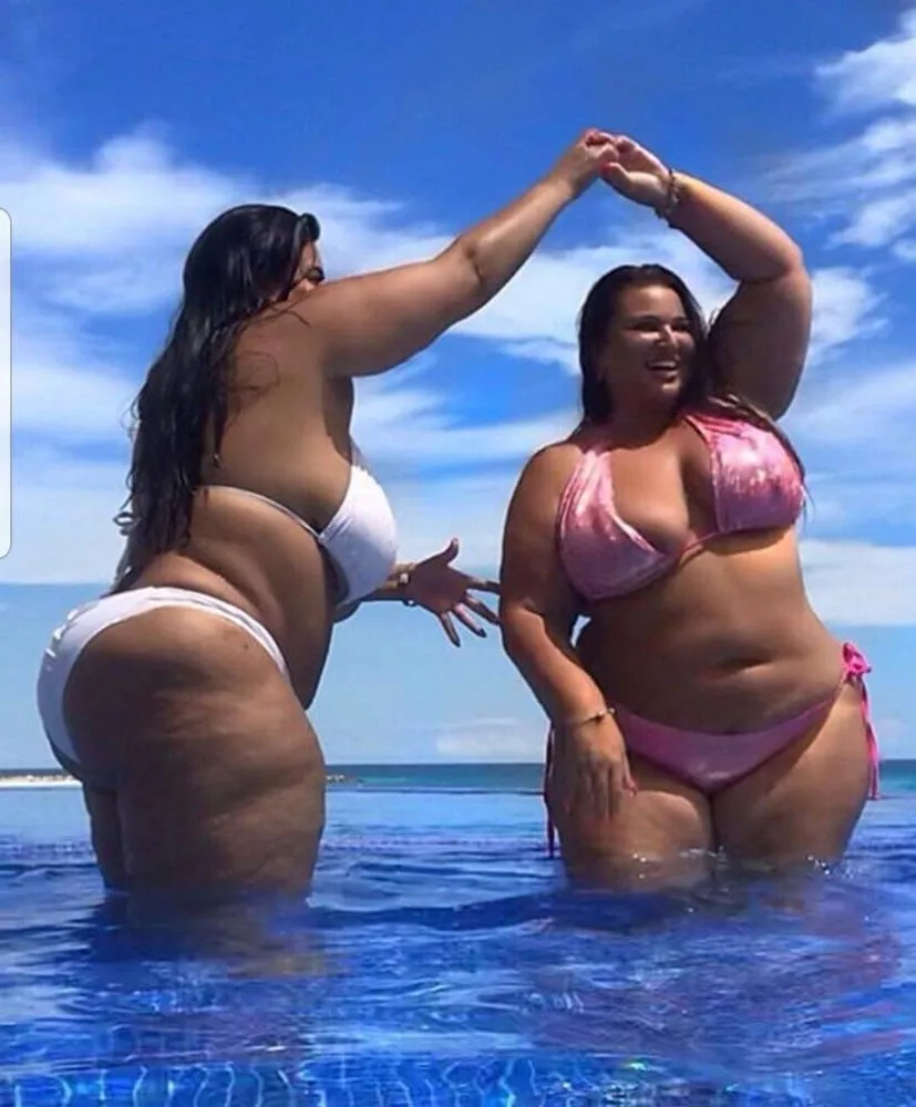 Two big bikini babes having fun in the pool posted by Udderluvr2020