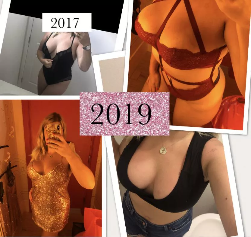 Two year idfference.. impalnts, lip fillers, weight loss and wardrobe change.. still more to go... posted by seamstresseggy