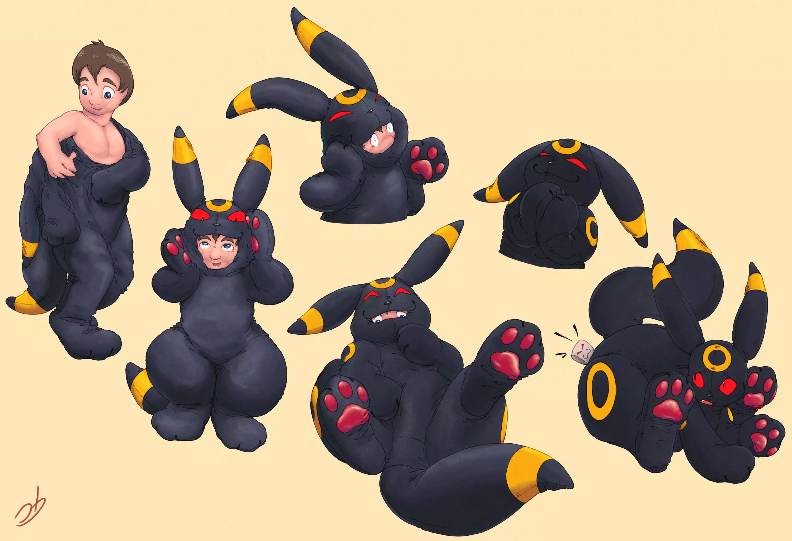 Umbreon suit/plush TF [M Human -> M Umbreon Plushie, Suit, Pokemon] by StormdragonBlue/flotianchroma posted by notmma