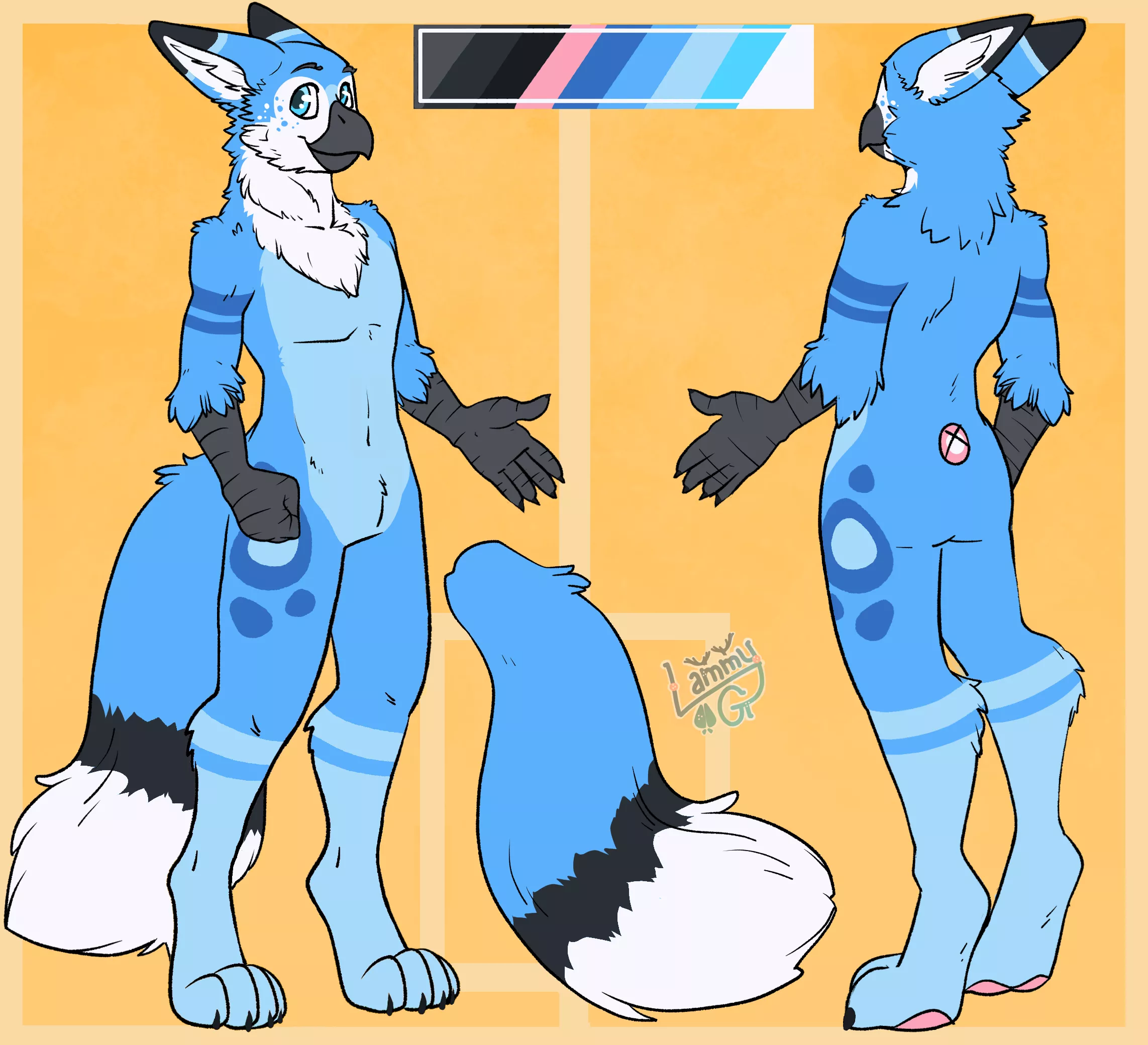 Updated Design of my Bird Fox Guy! (Art by u/LammyG) posted by NaruyYT