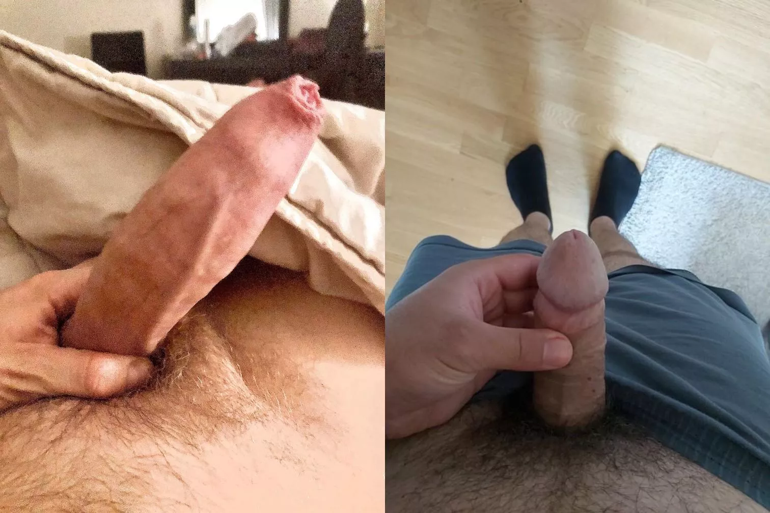 u\PuttingOnTheMask asked me to compare his dick to mine and the difference in size really is quite striking. :D I’m really glad that this is not mine, buddy. posted by HungUncutRaw