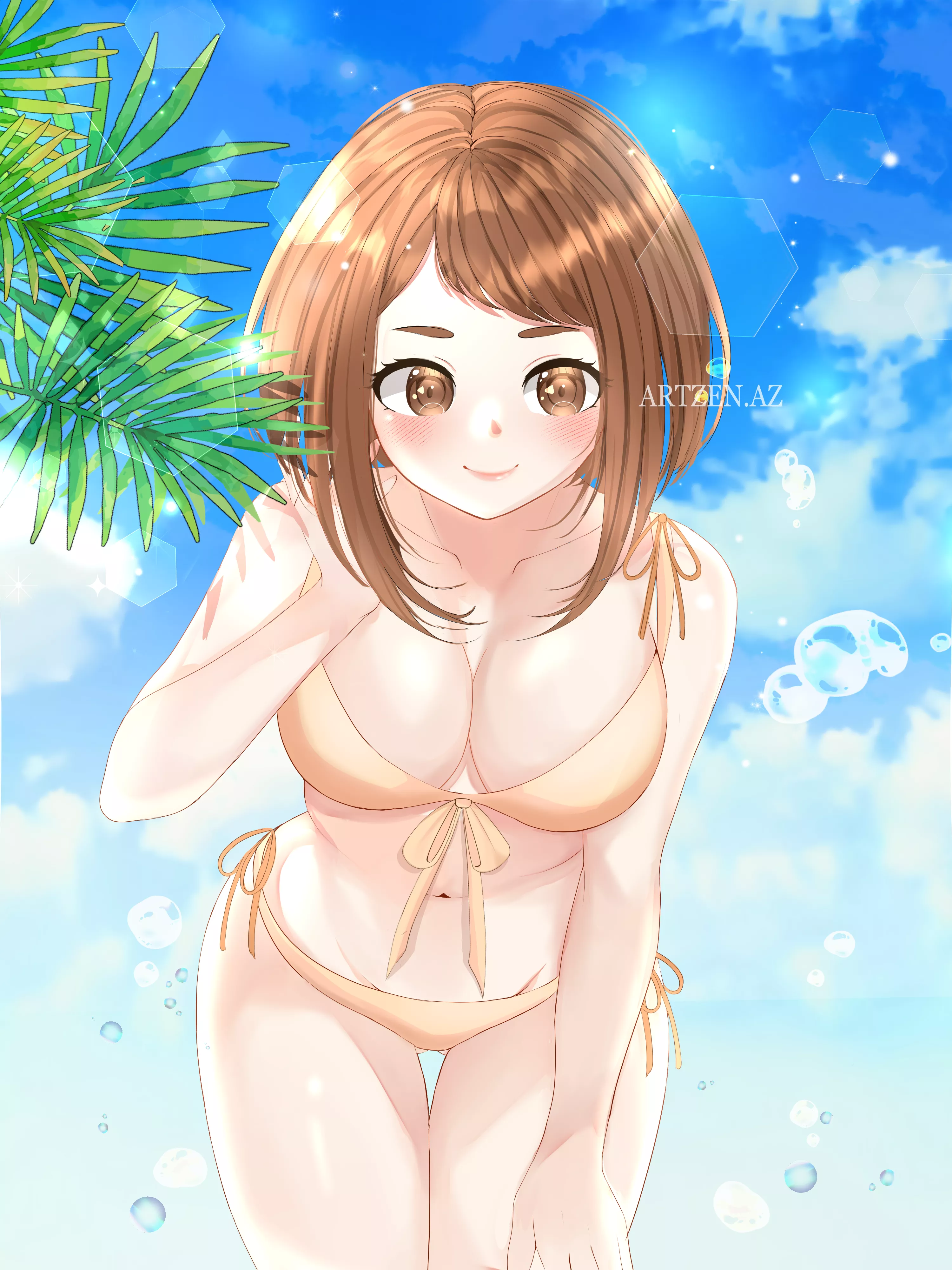 Uraraka enjoying her beach day (Artzen.az) posted by artzenaz