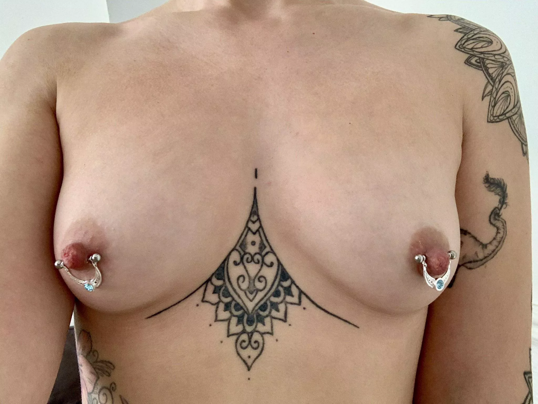 Use your tongue to play with my nipples? posted by tatts_and_that