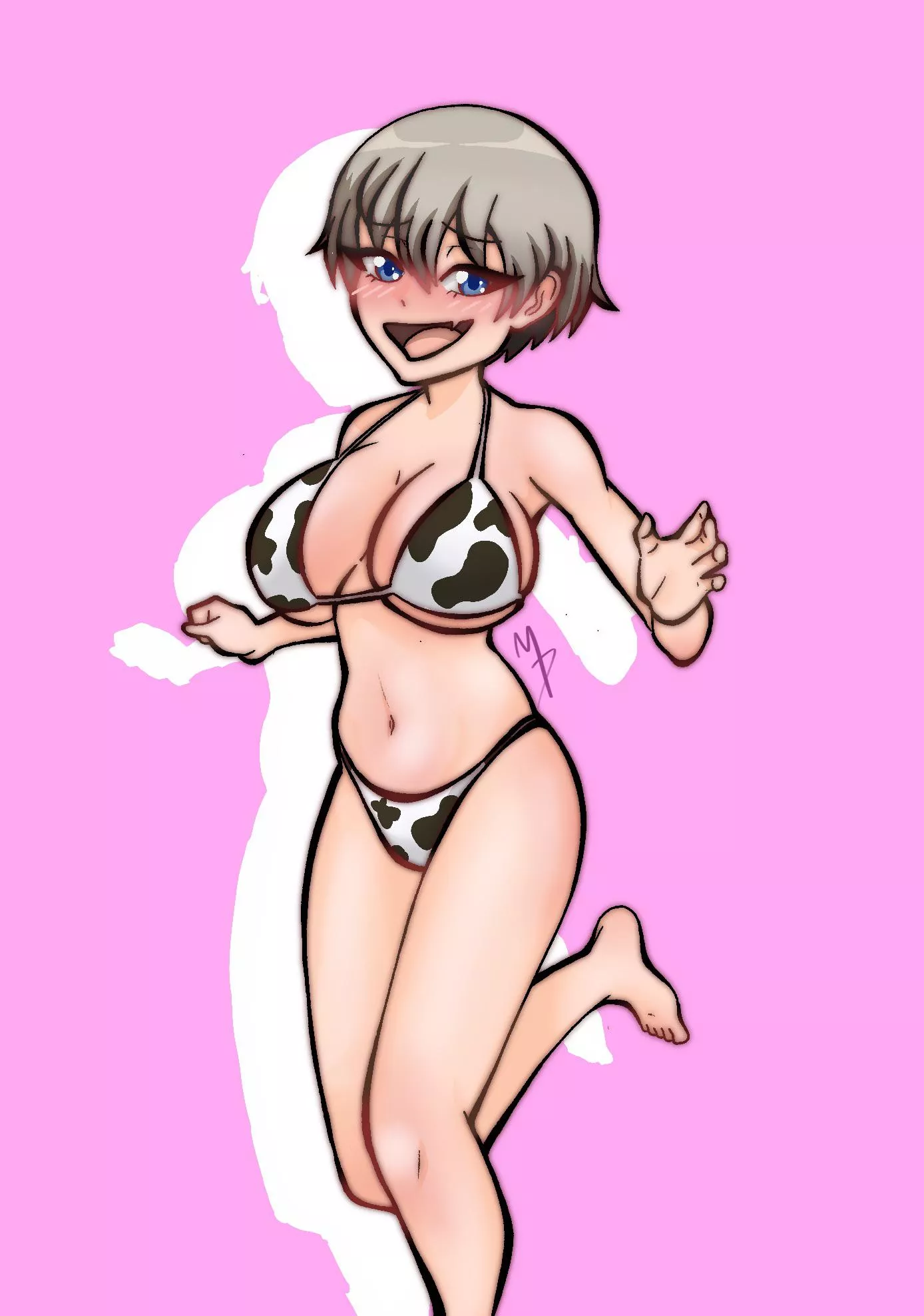 Uzaki with the cow swimsuit posted by immoral_alien