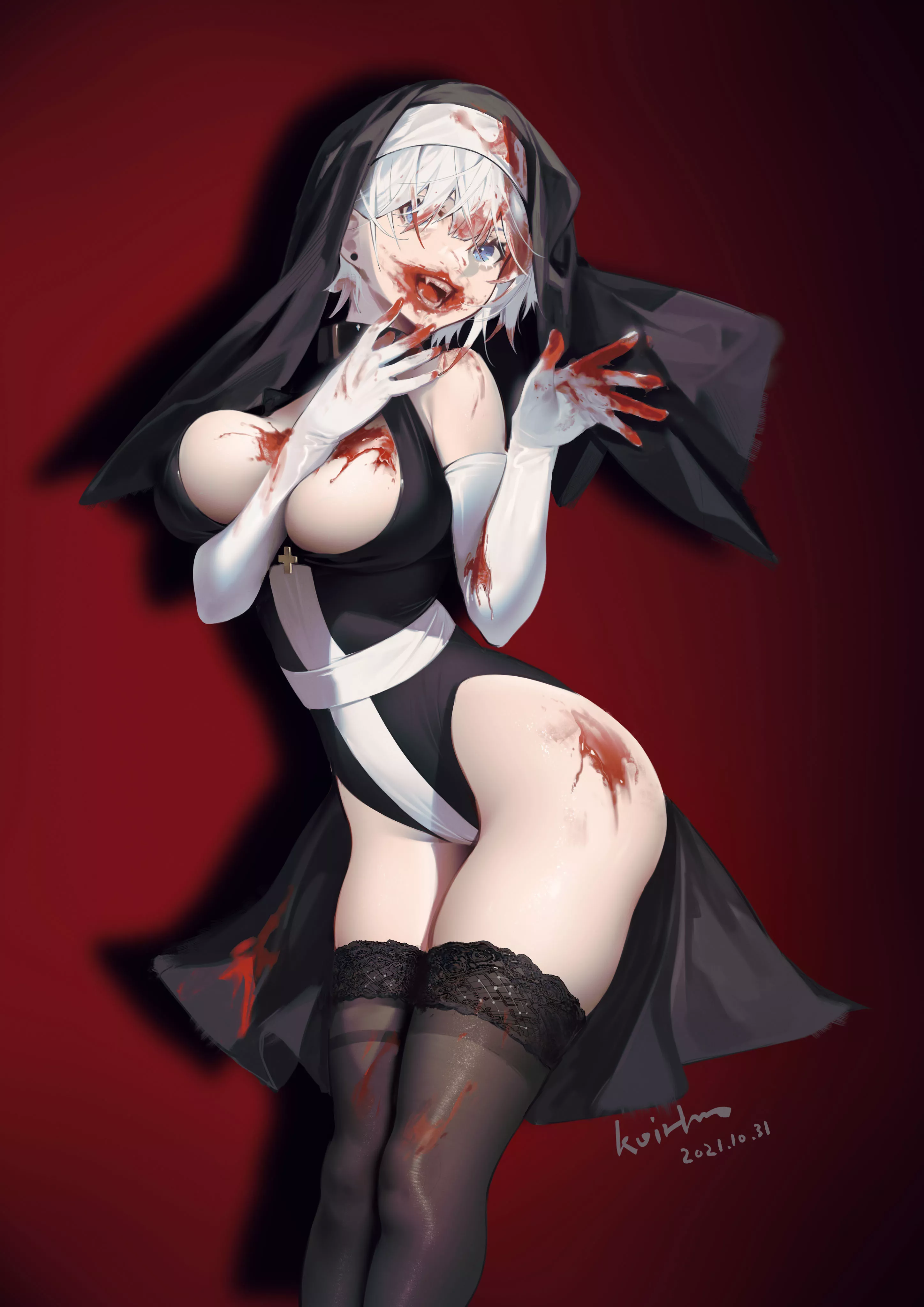 Vampire Nun Leotard (Koi Han) [Original] posted by sequence_string