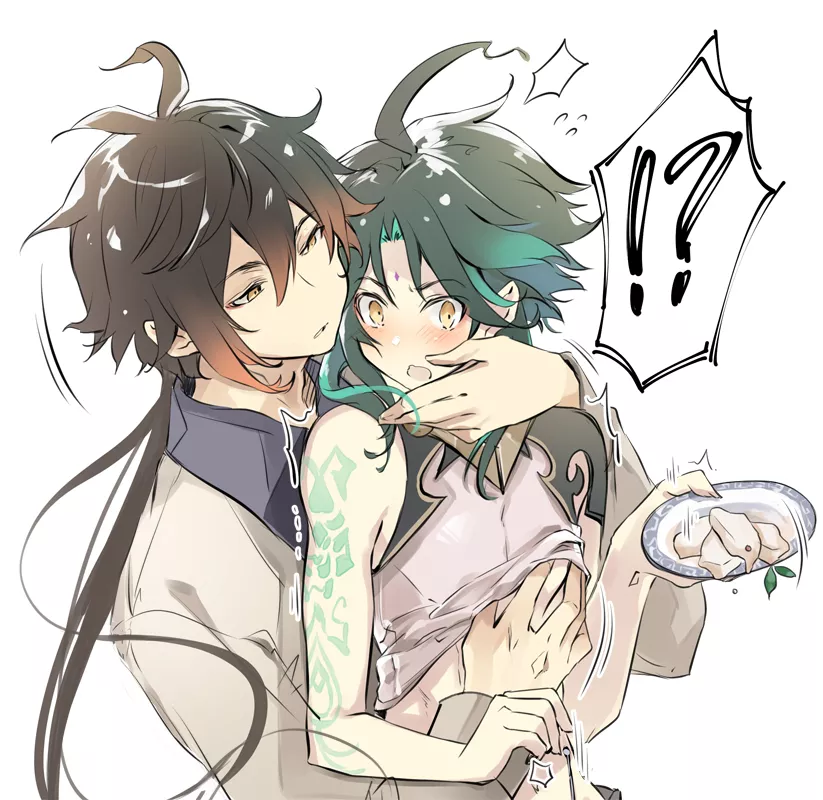 Venti and Xiao (Genshin Impact) posted by magicistragick