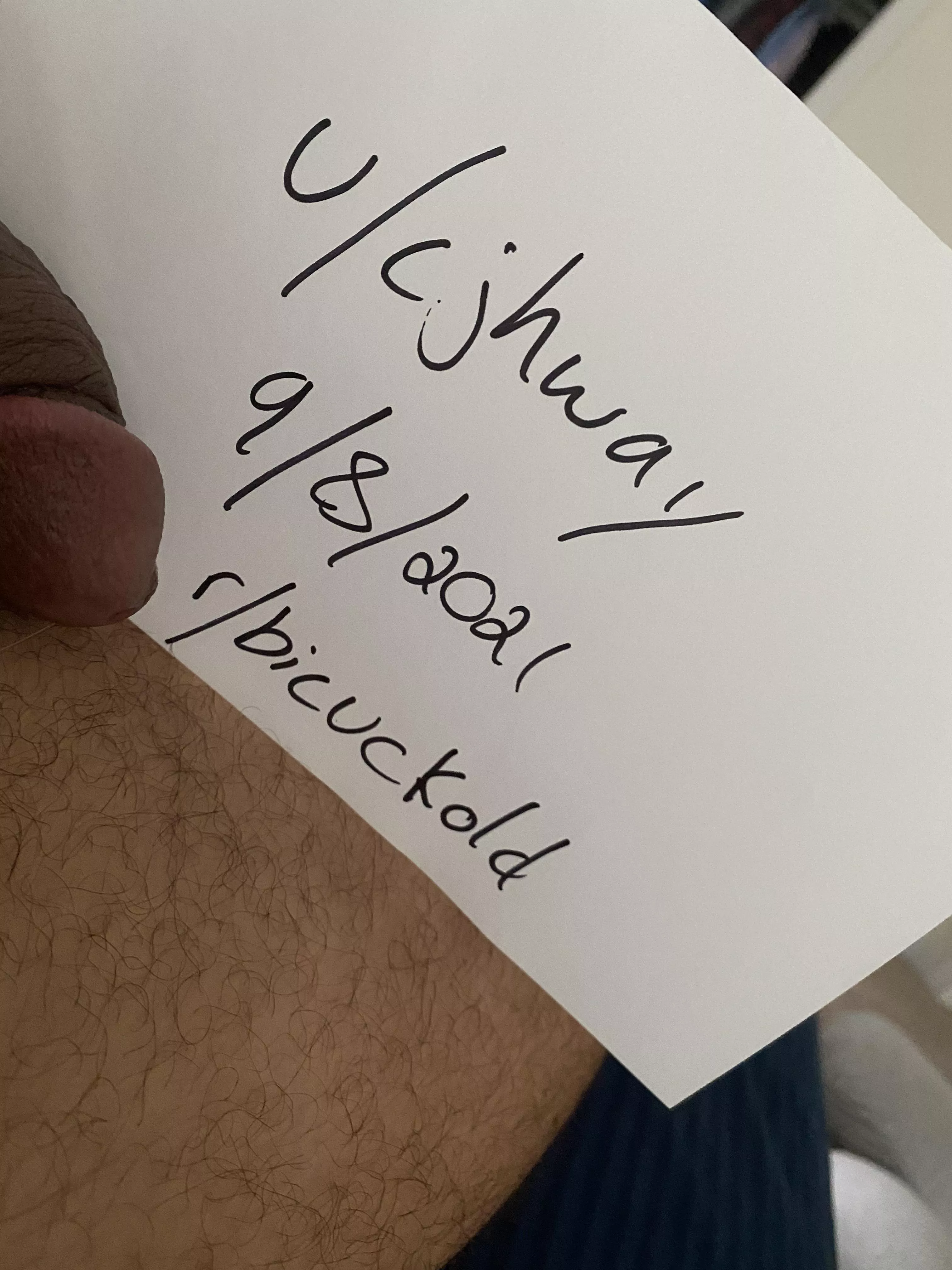 Verification Post. I am very real. Let’s make each other cum. posted by cjhway