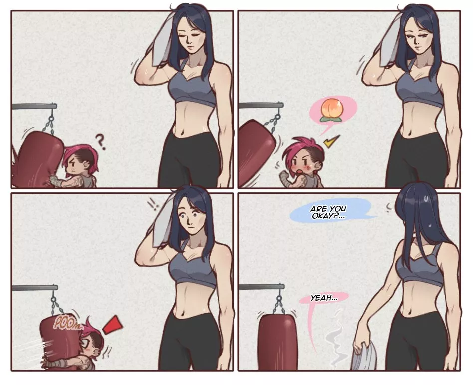 Vi and Caitlyn training (OmyChan) [League of Legends] posted by coldburgers