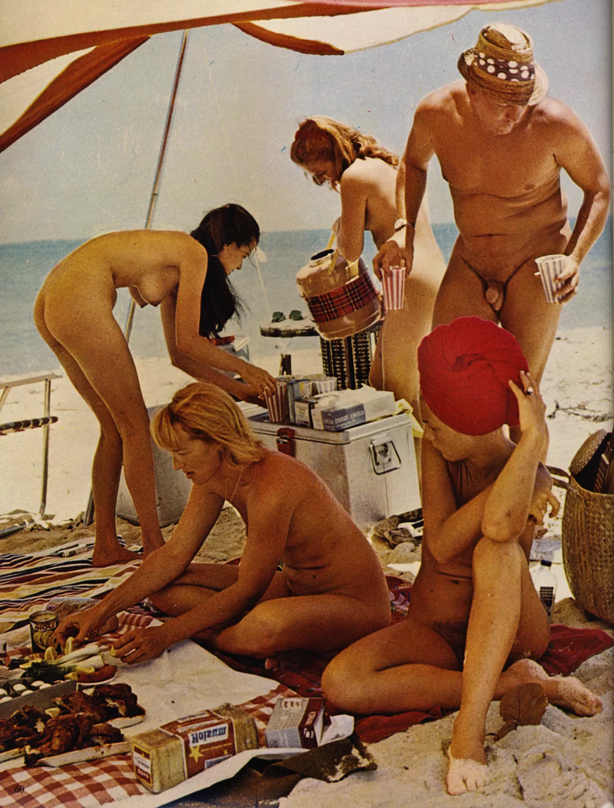 Vintage: Typical beach day (from Nude Look Magazine) posted by bobettebobqc