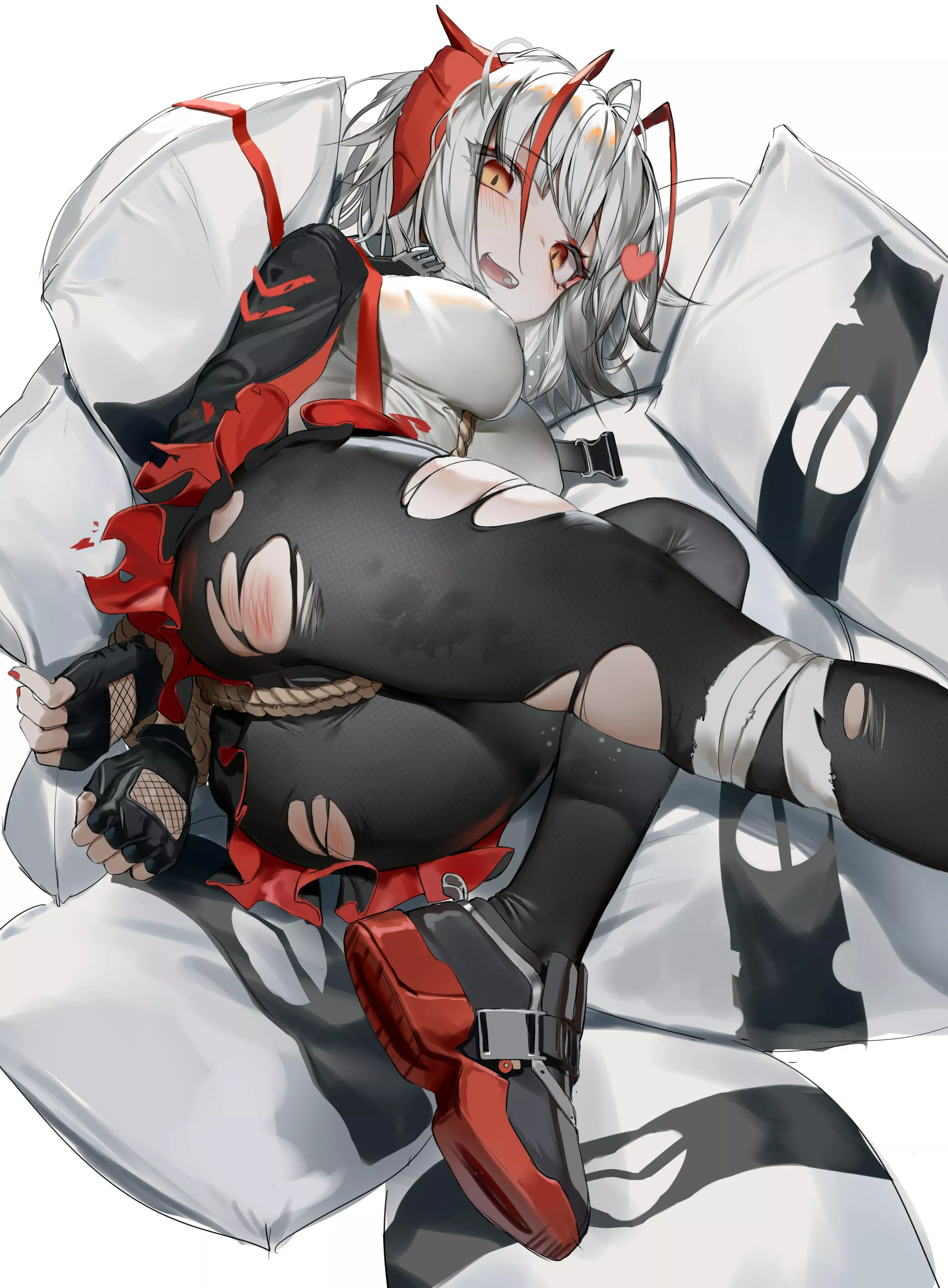 W (Arknights) with the crotch rope bondage posted by Hunter_Emon