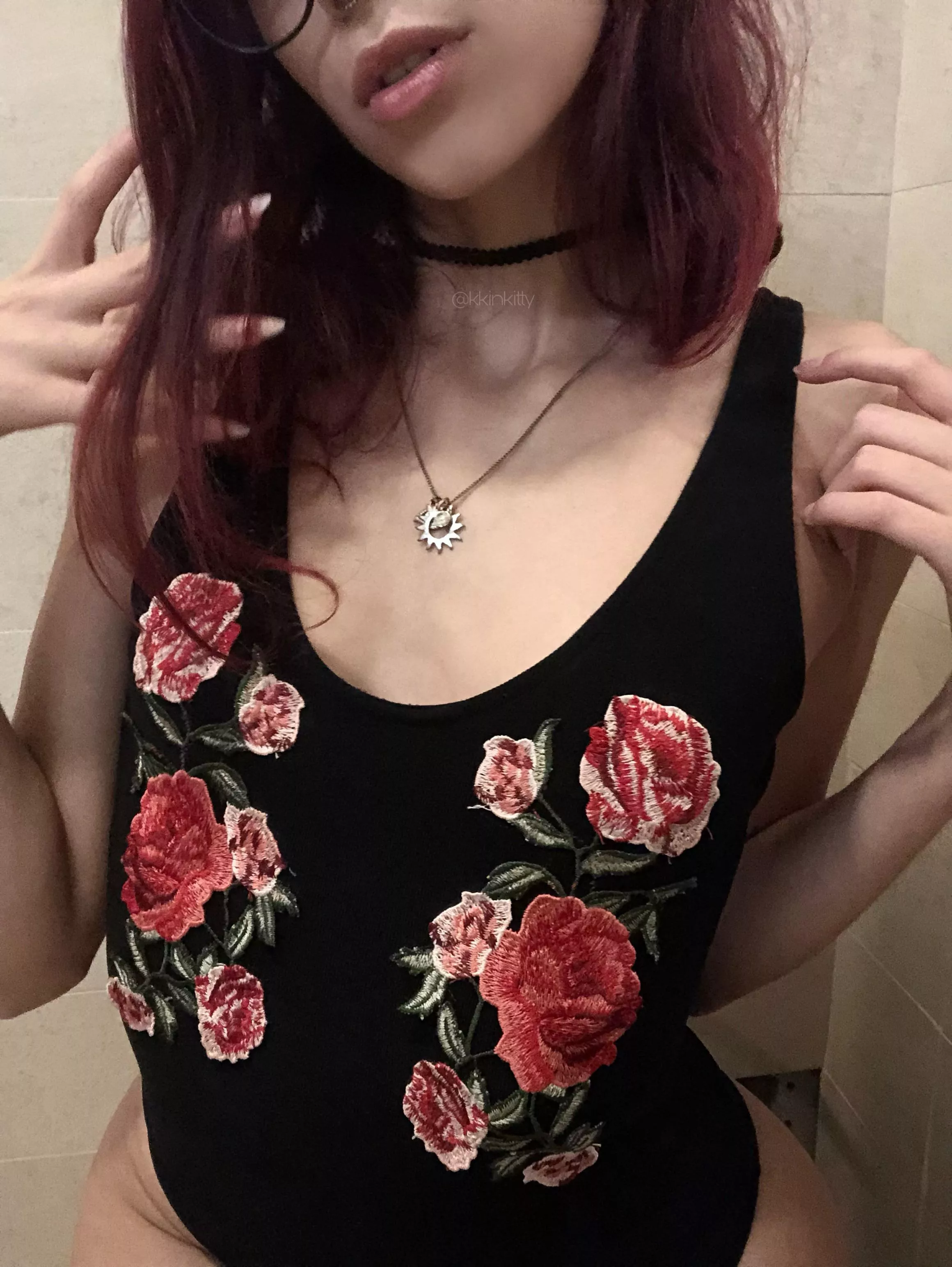 Wanna get this floral black body off me? posted by kkinkitty