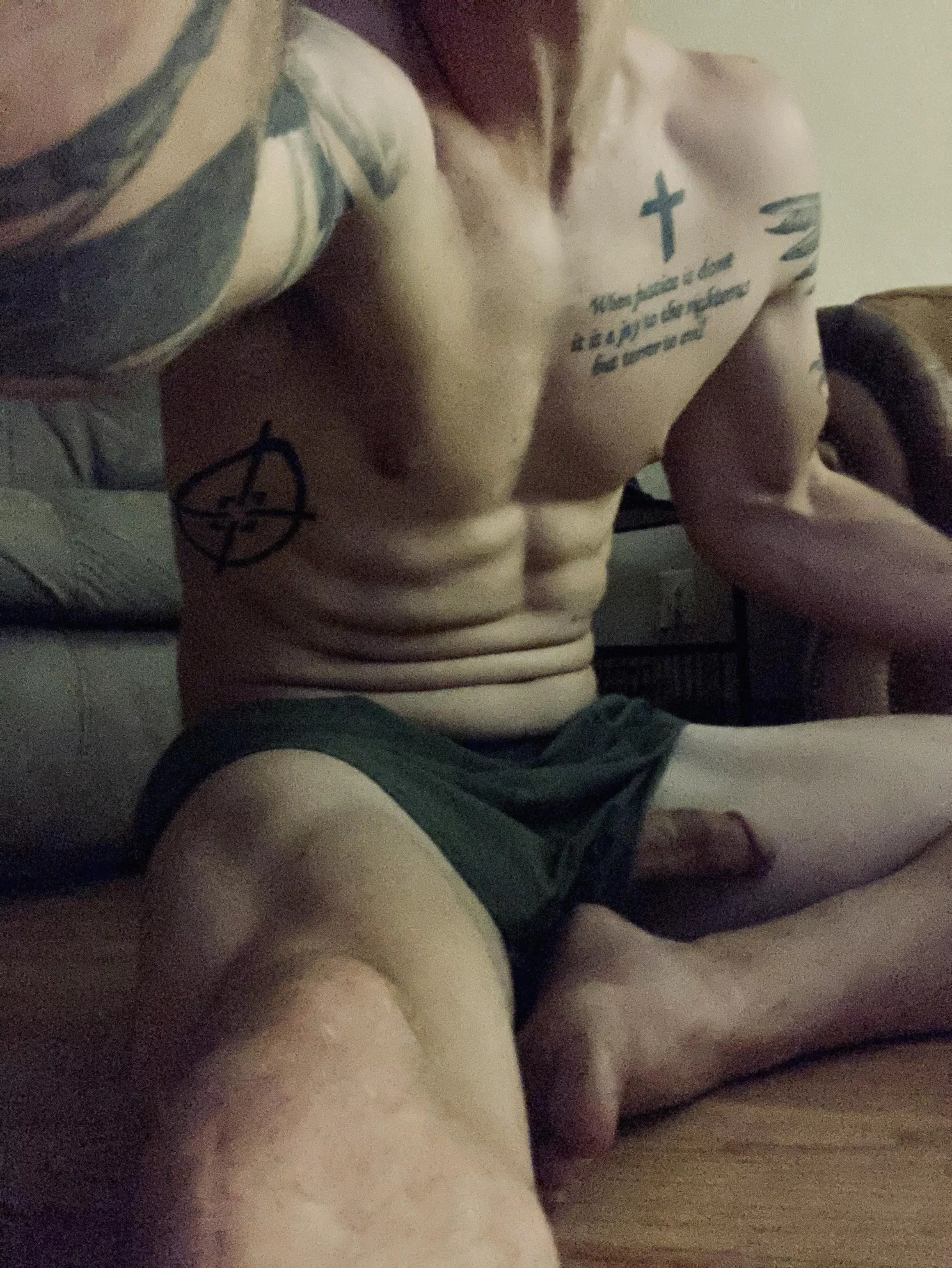 Wanna stretch with me after PT? ðŸ™ƒ posted by trip4489