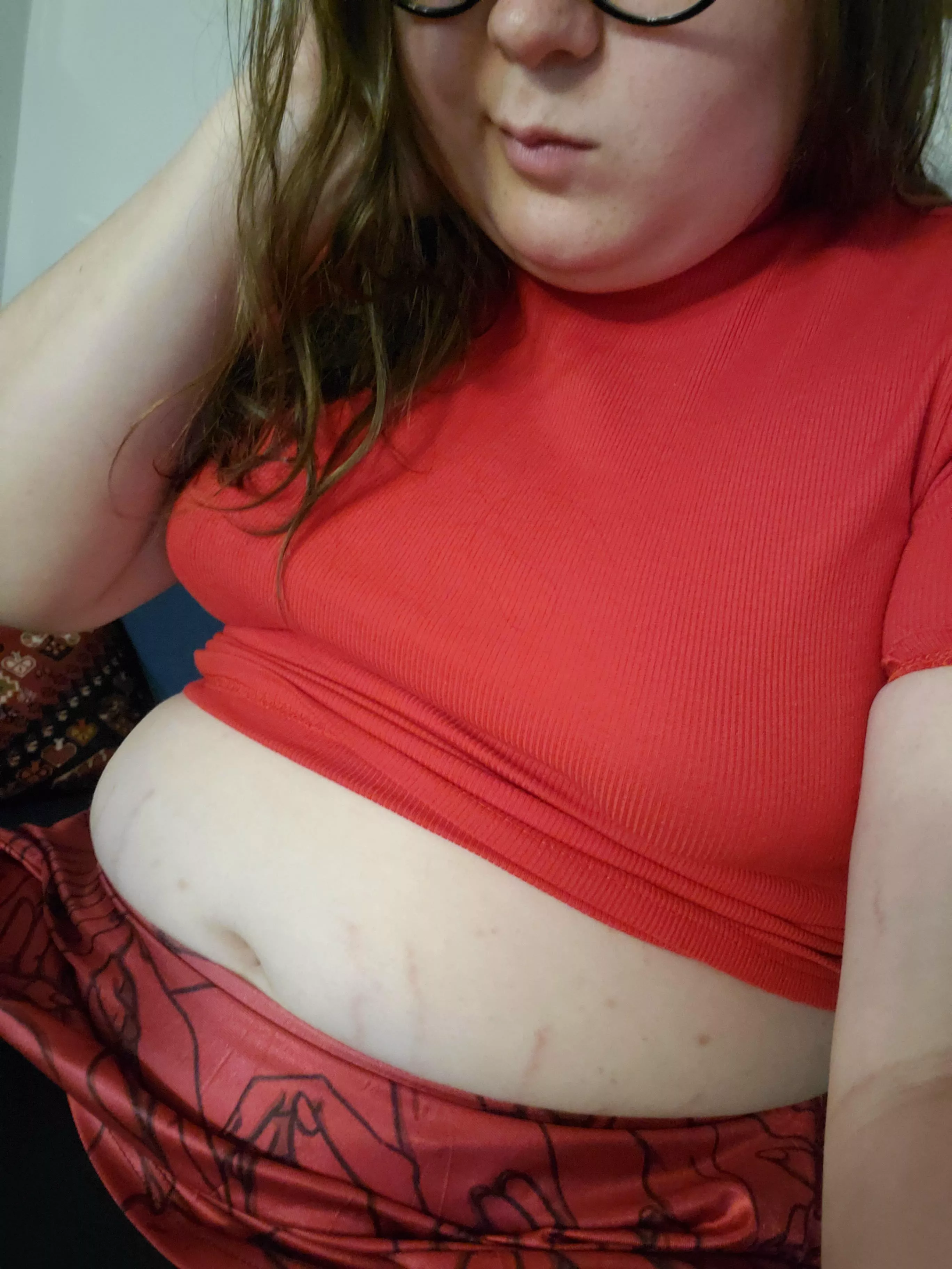 Was going to wear this to see friends later. . . Is it too tight on me now? I didn't think I'd gained that much weight. . . posted by HungryKitty1