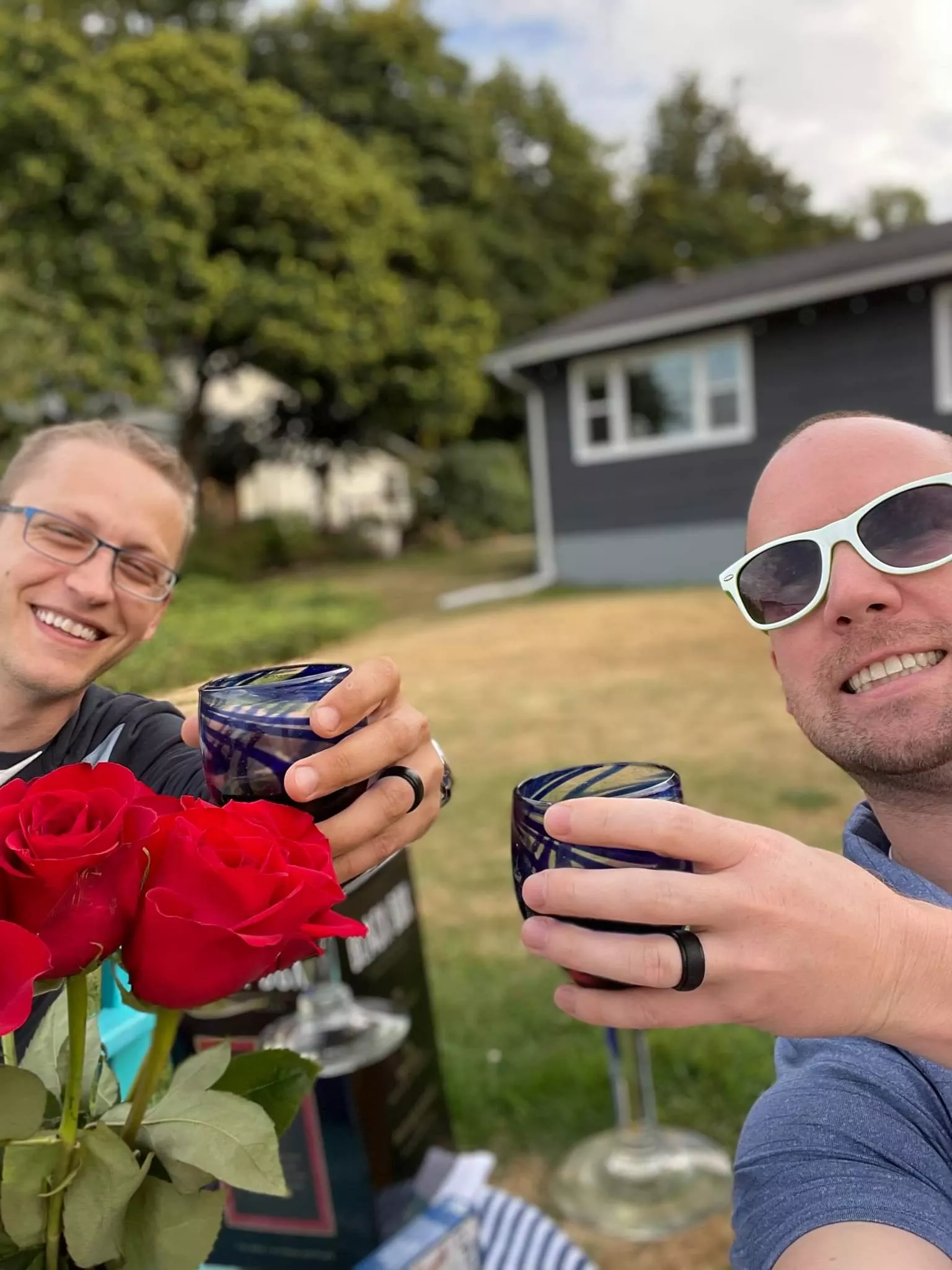 We got engaged yesterday! Here's to almost six years ðŸ‘¨â€â¤ï¸â€ðŸ‘¨ posted by monkmotherfunk