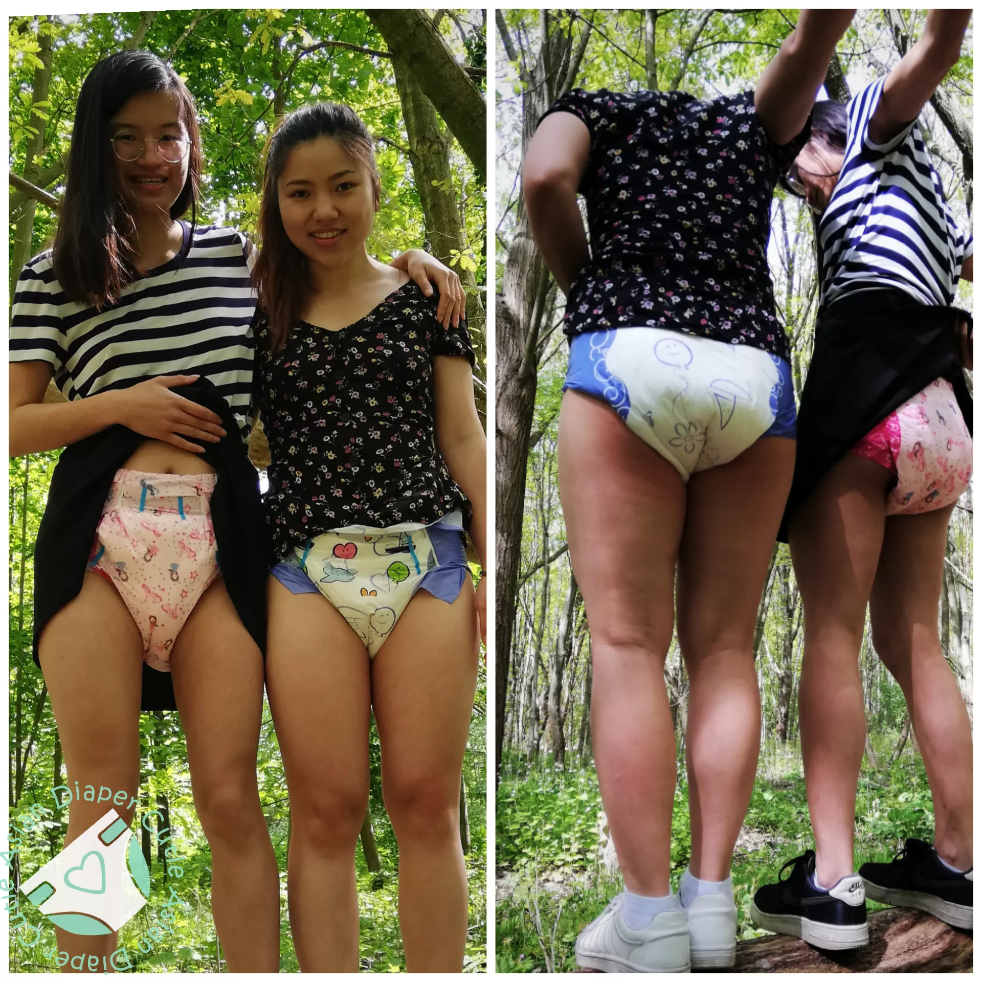 We love playing in our diapers outdoors 😍 posted by AsianDiaperCutie