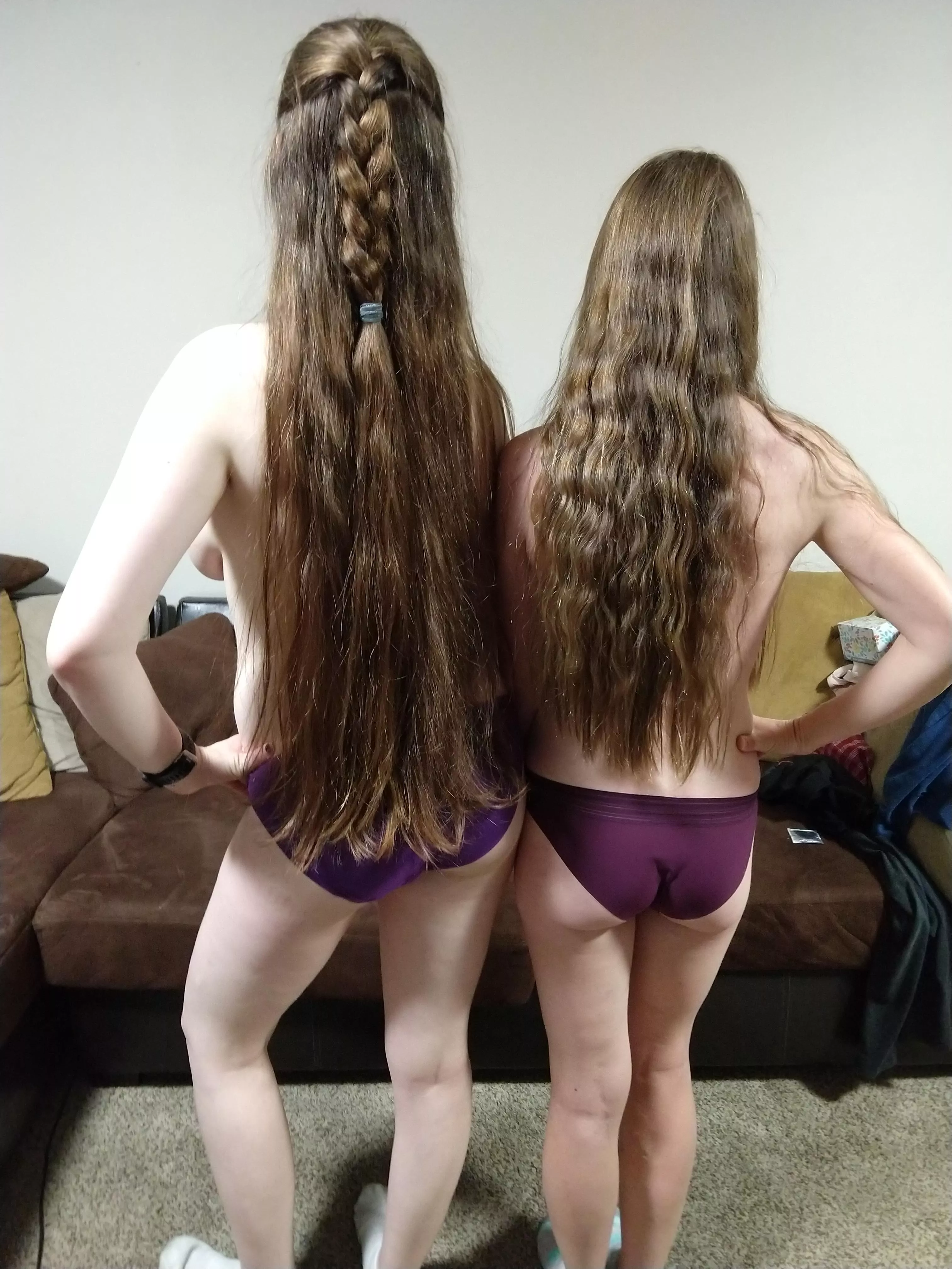 We played around with some redditors, here's a shot of the lovely ladies and their long hair posted by CuriousCpl69