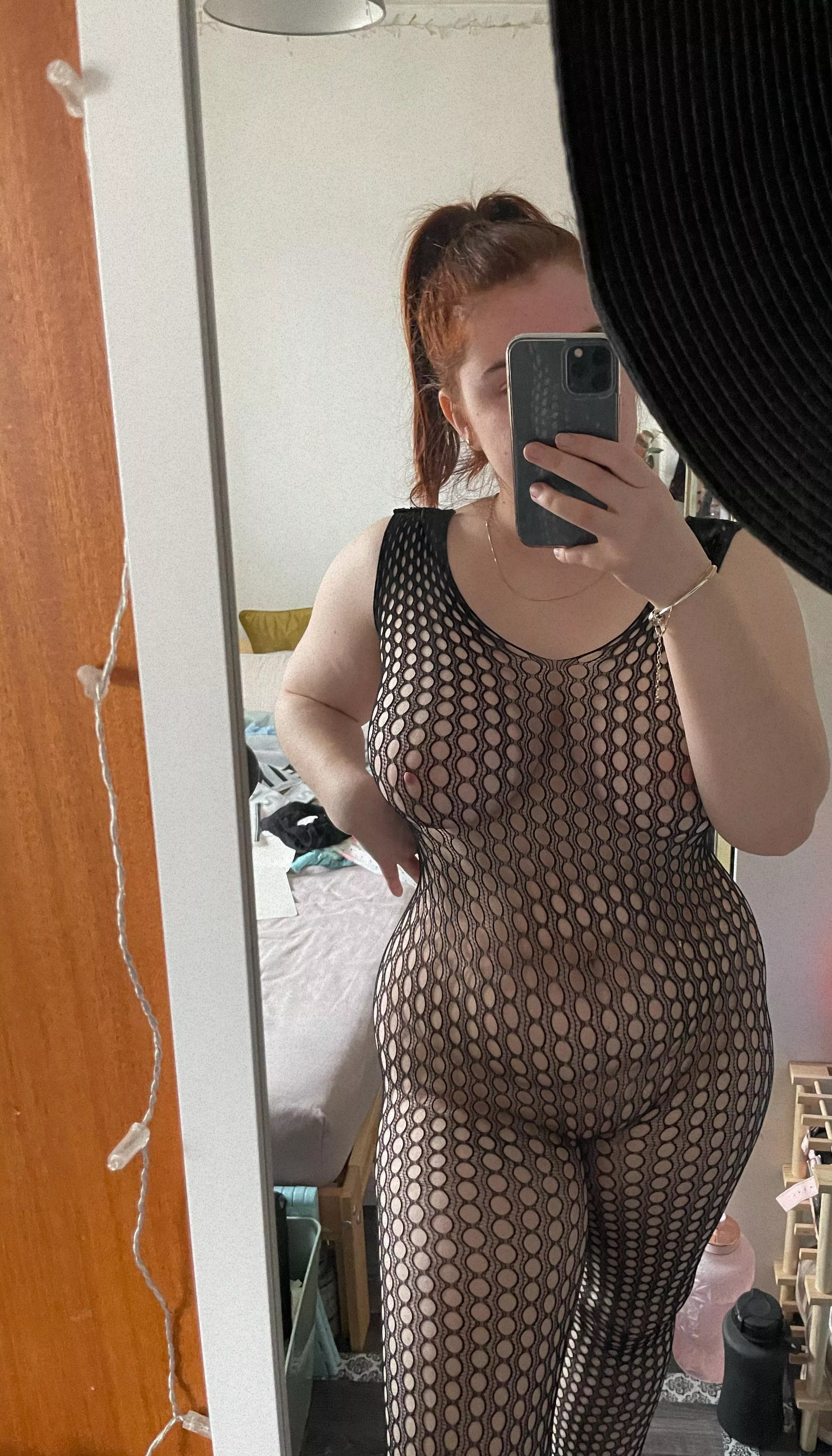 Wearing fishnets cos I’m a catch posted by lingeriequeenx