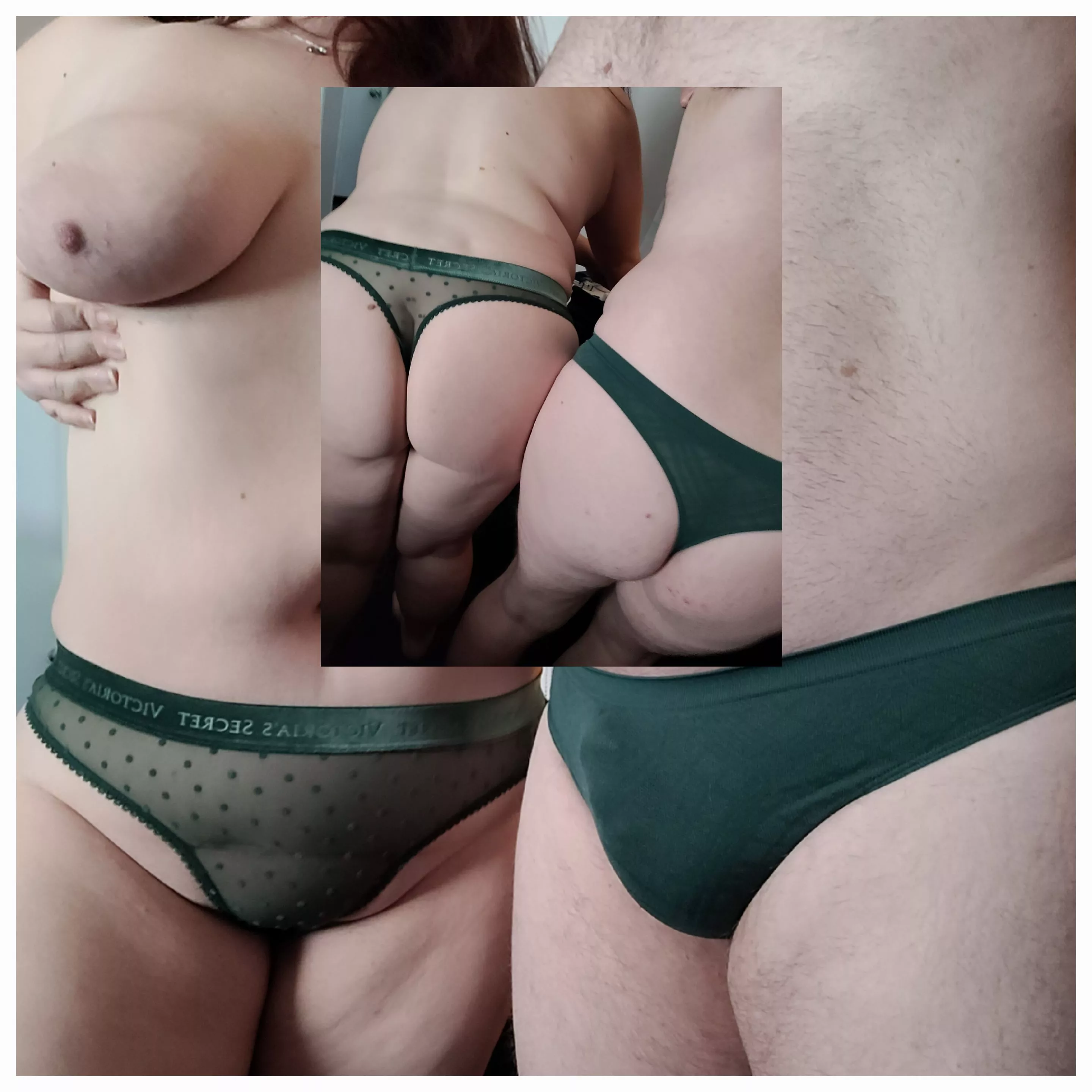 Wearing Our New Green Thongs [MF] [OC] posted by coybotmean