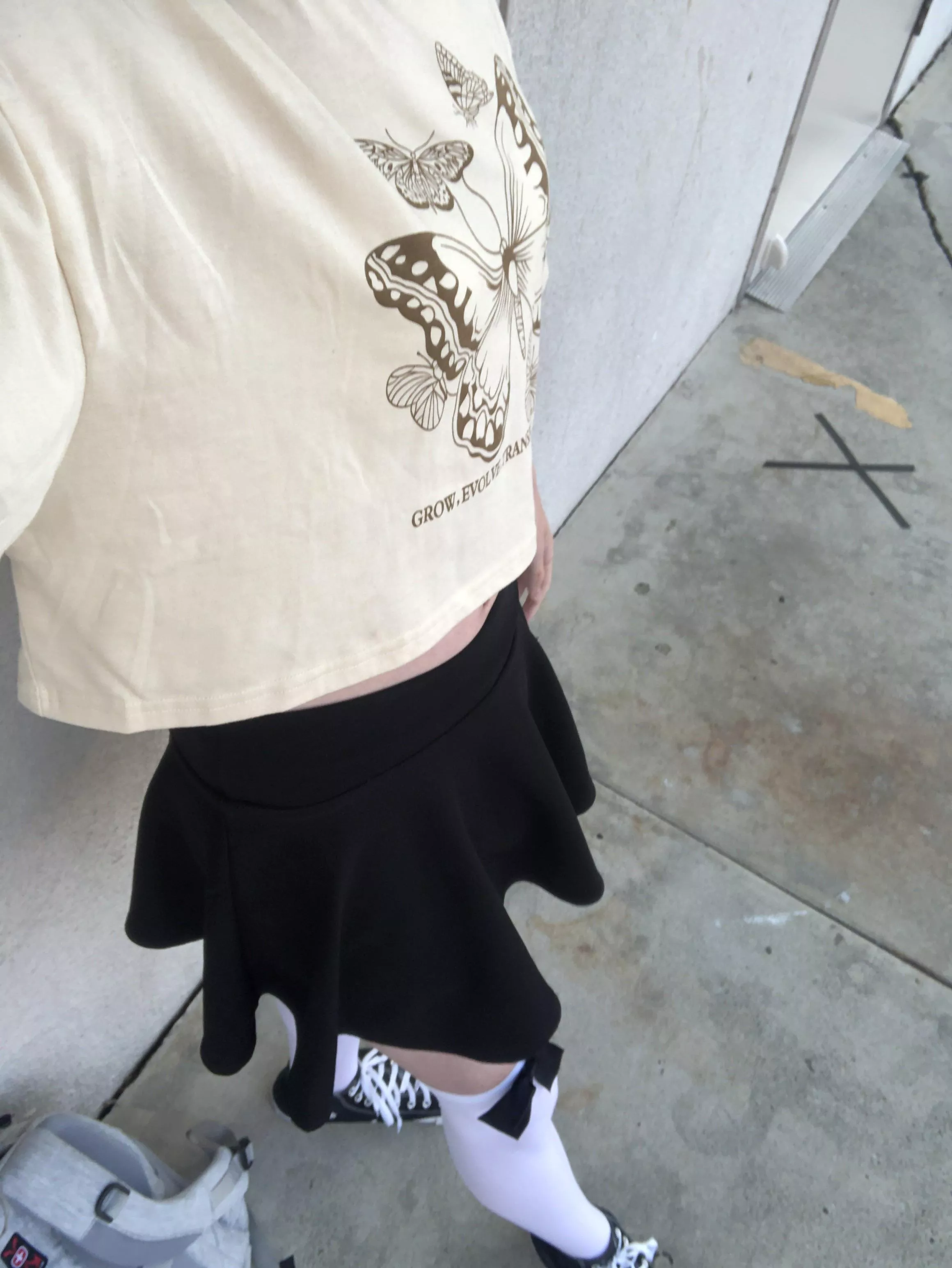 Wearing this to school rn!! The skirt is short but it’s cute so it’s okay! 🥰🥰 posted by Codexus2455