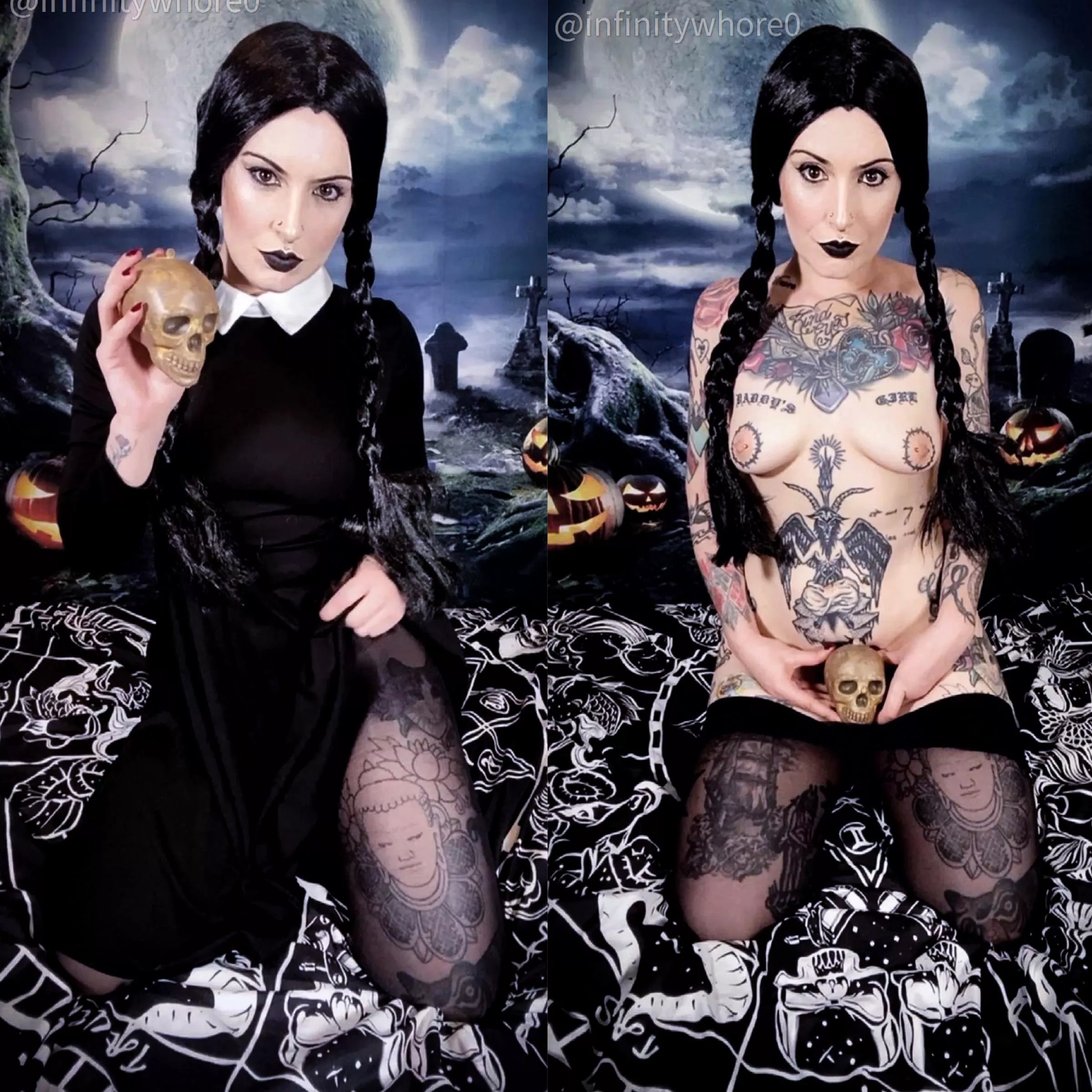 Wednesday Addams on/off by InfinityWhore posted by InfinityWhore0