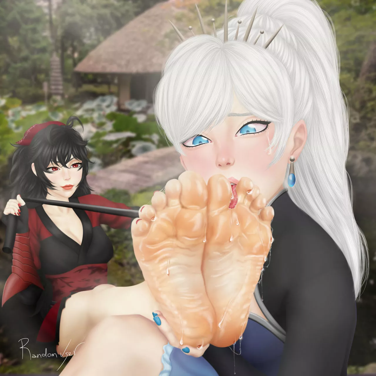 Weiss Licks Raven's Feet (RandomUser) [RWBY] posted by Lachryma_ud