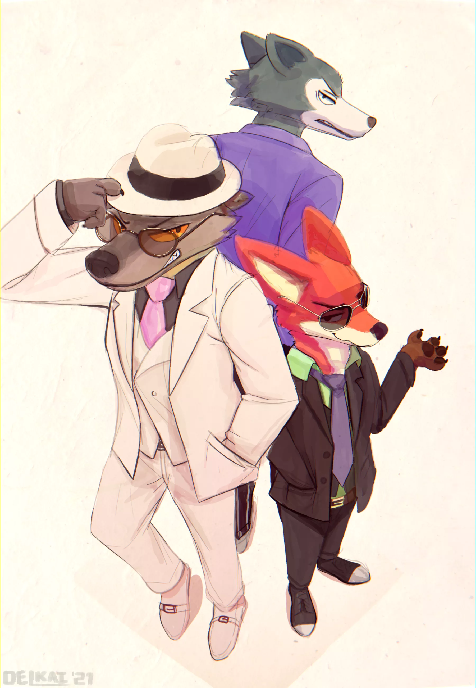 Welcome to the Club, Mr. Wolf (The Bad Guys x Beastars x Zootopia by @DelkaiDraws on Twitter) posted by delkaidraws