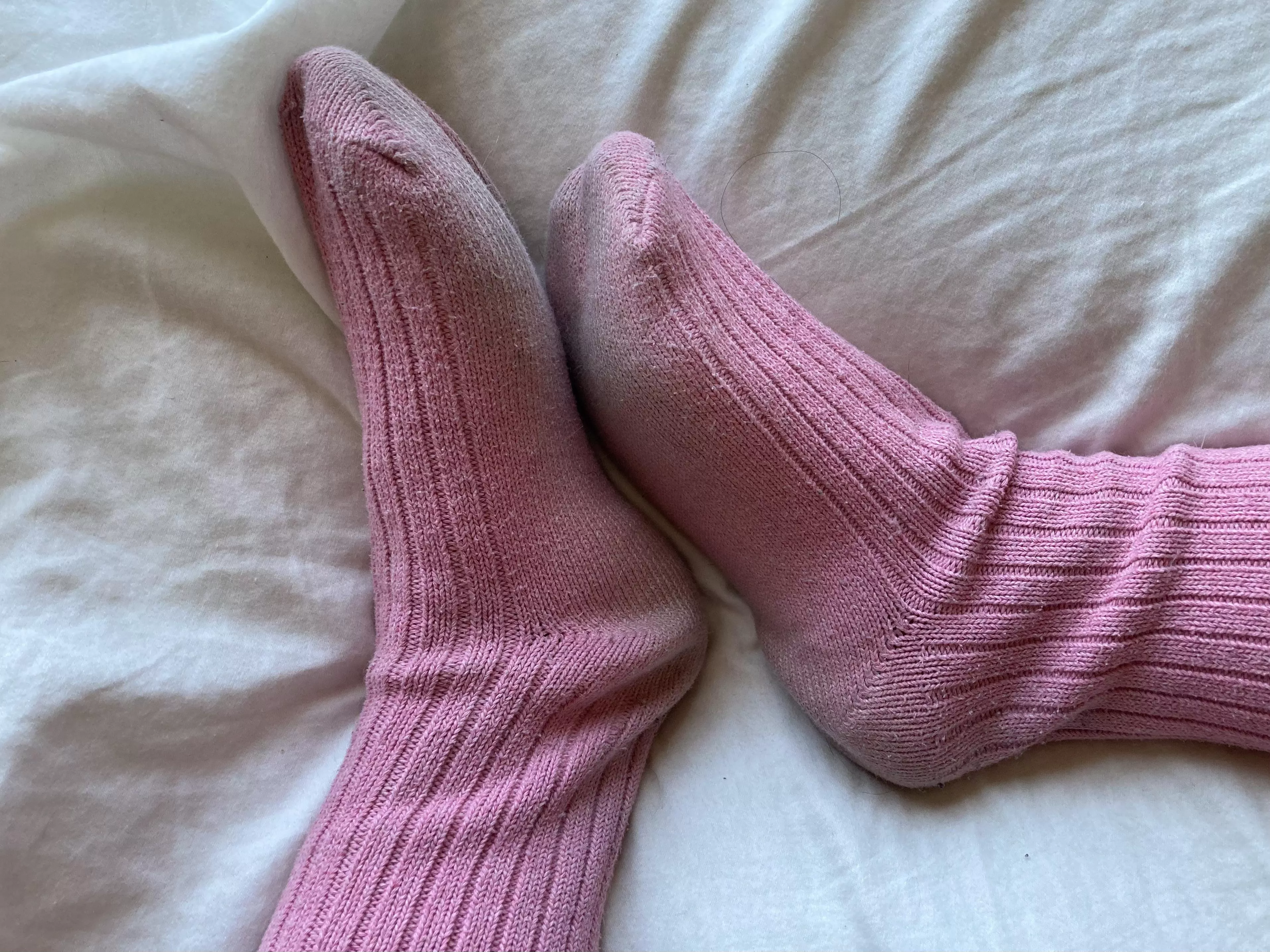 Well Worn Pink Socks posted by daintyxsole