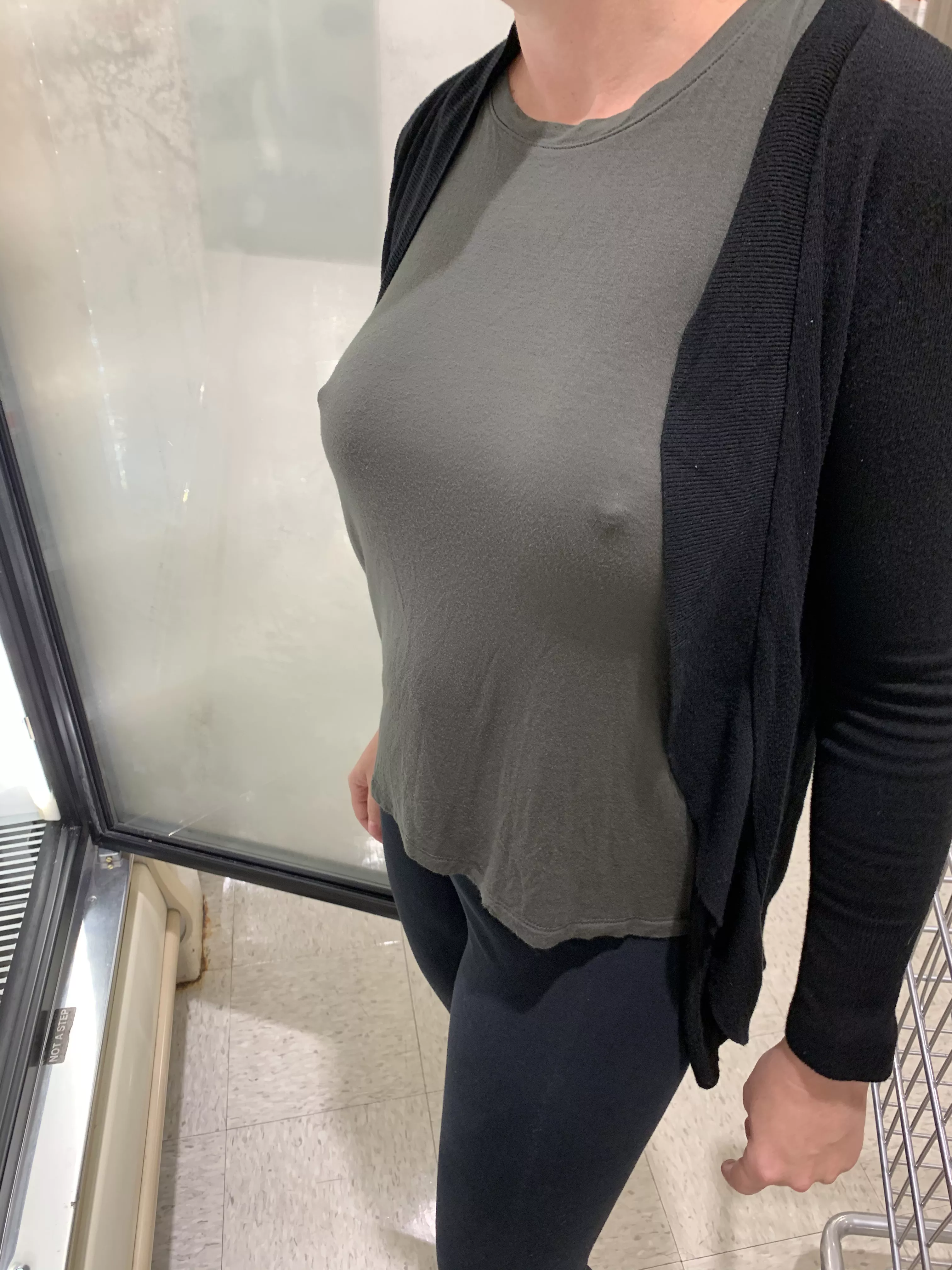 Went to the grocery store, no bra, can you tell? posted by Its_Me_Rachel_