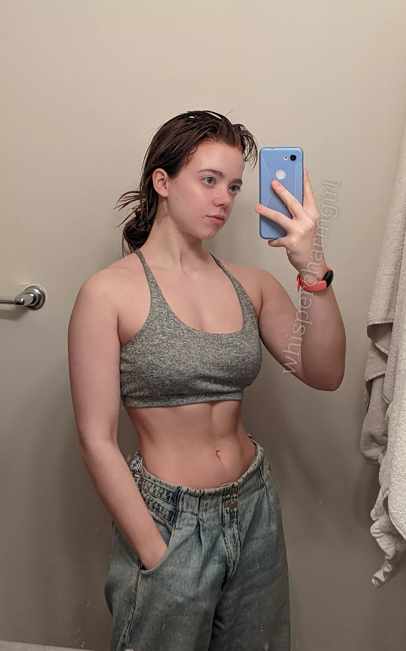 Wet hair slicked back (20F) posted by WhisperCharmGirl