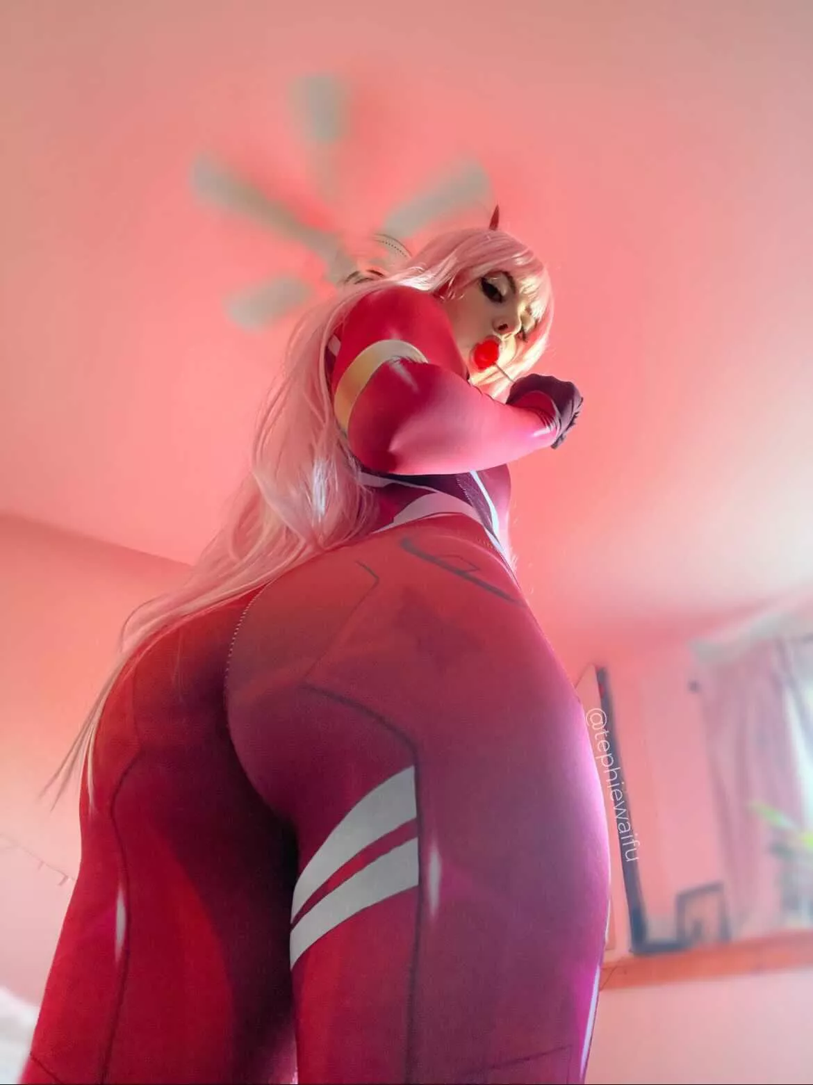 What are you doing back there? Zero Two cosplay by TephieWaifu posted by TheCoswatcher