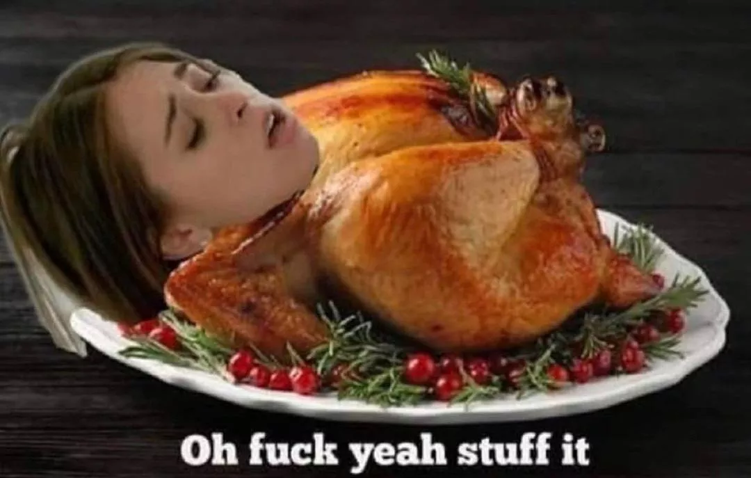 What are you stuffing with this turkey posted by triplestuntbros