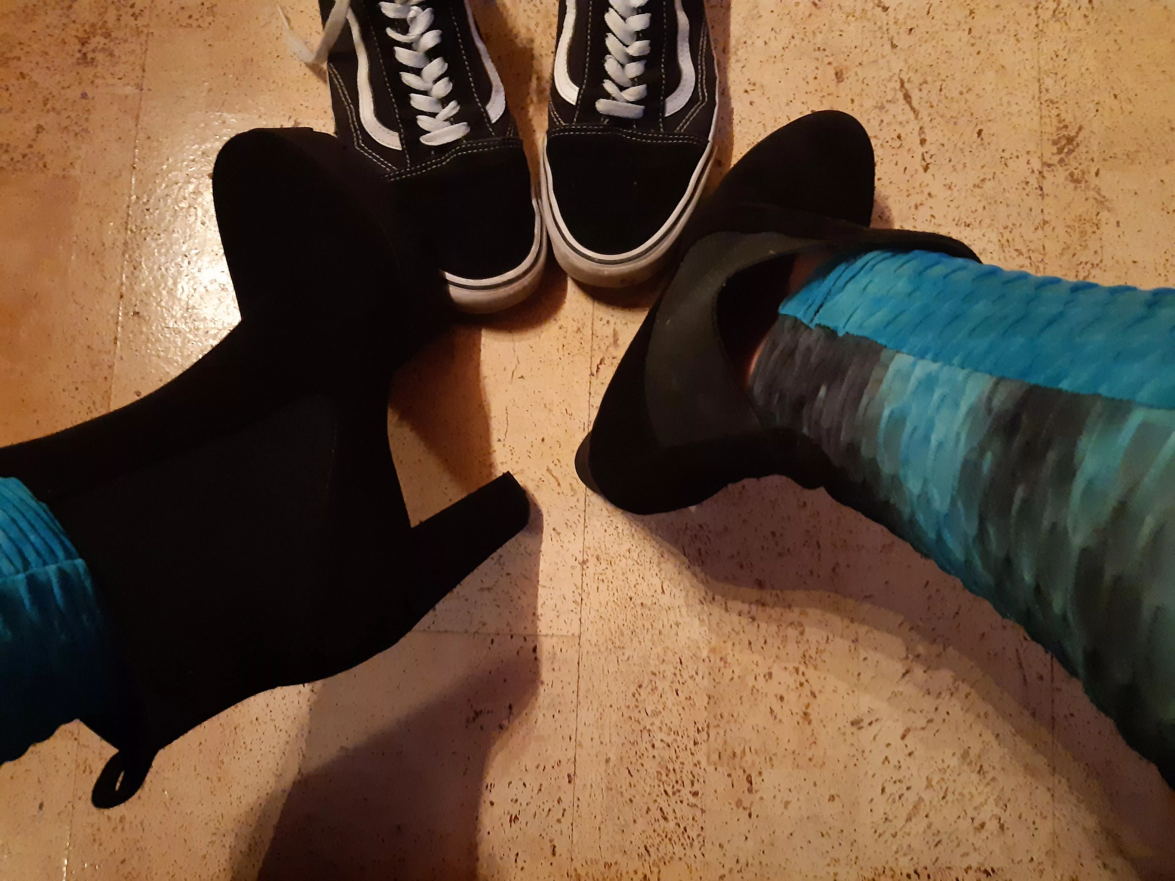 What do you think about my heels and the shoes of my [f]riend? posted by nylonlegsandmore