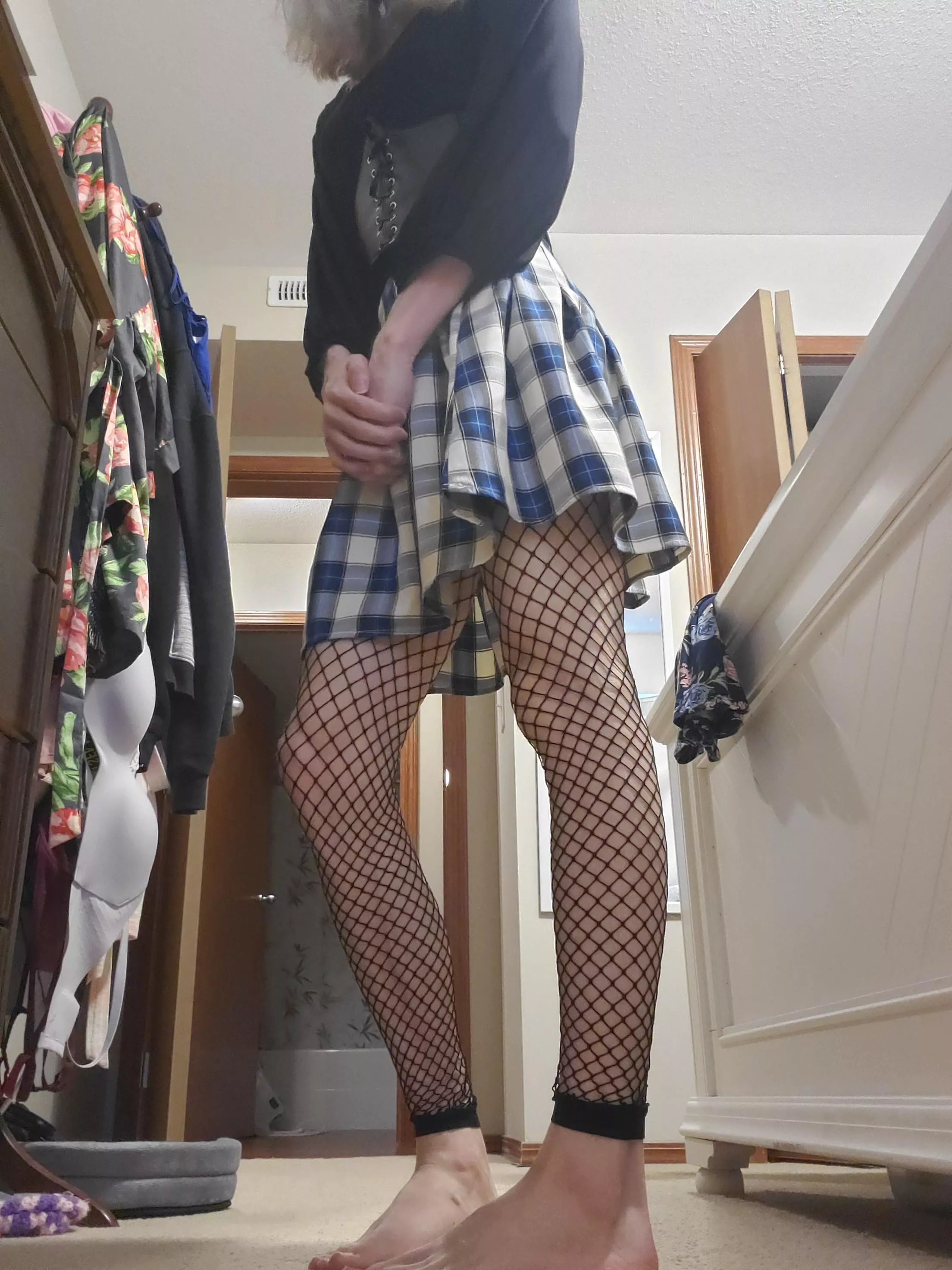 What do you think of me in my fishnets?? 🥺 posted by The_First_Magician