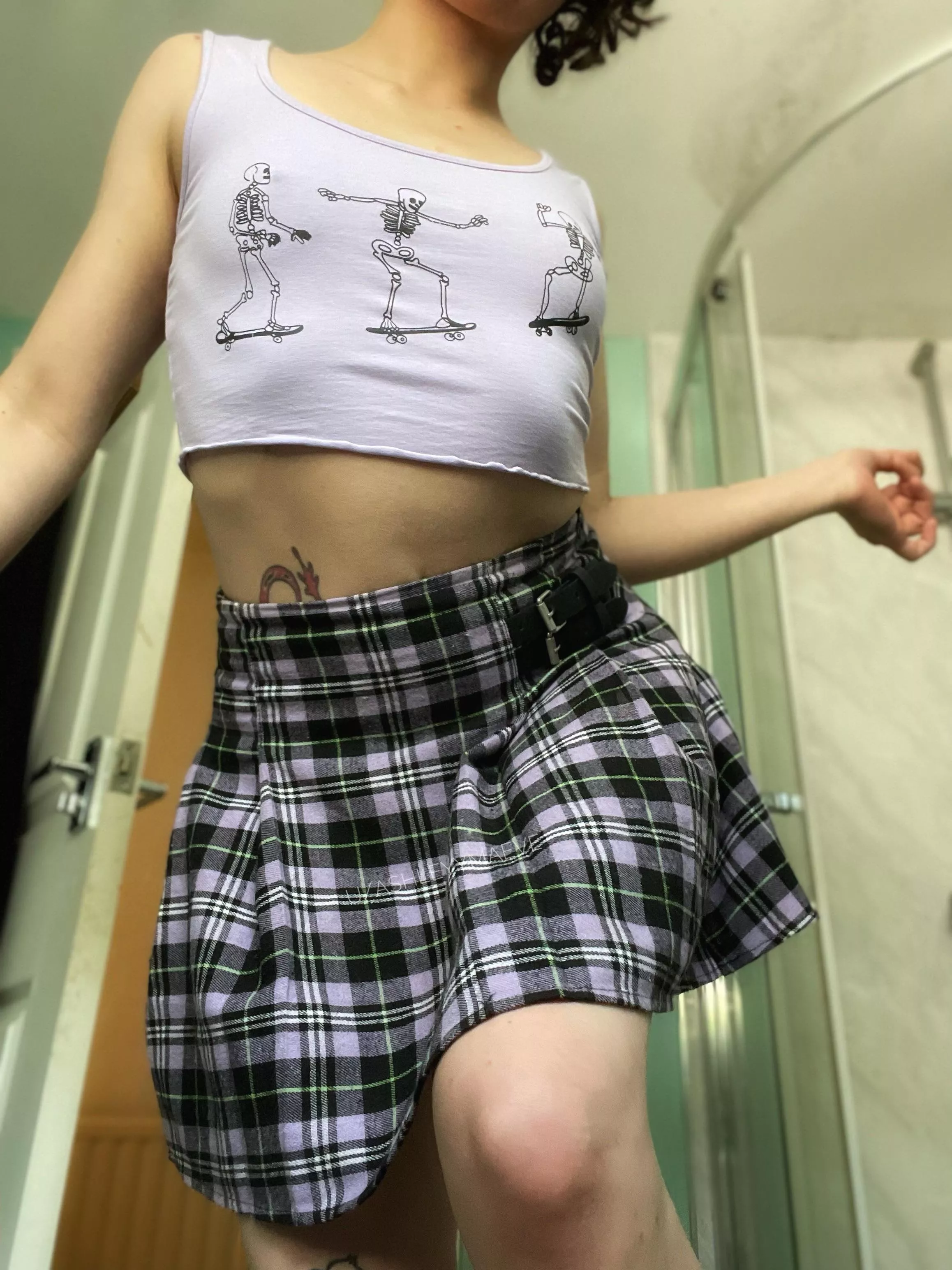 What do you think of my spooky crop top? posted by ashleyymaeve