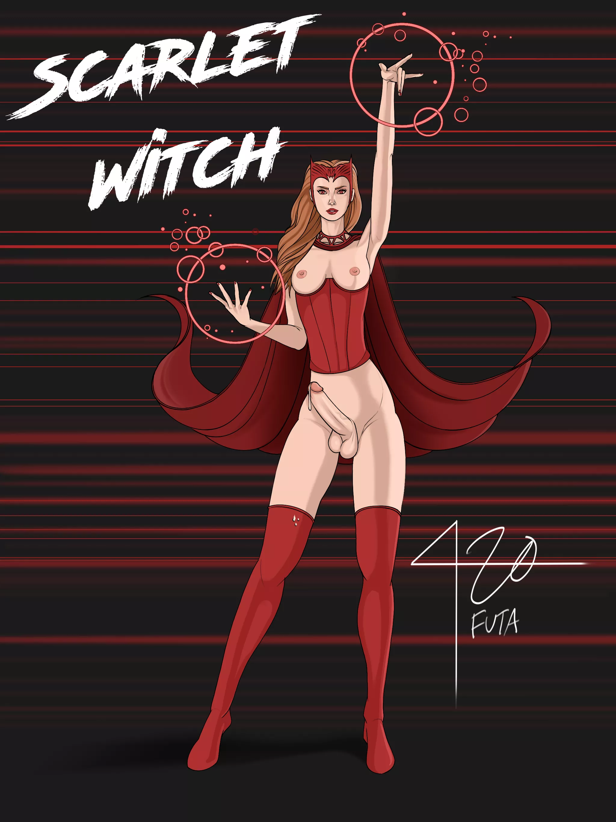 What if Scarlet Witch had a dick? posted by 420futa